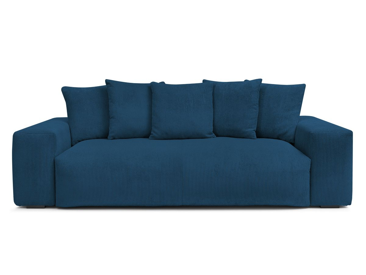 Bobochic Voltaire Sofa 3-Sitzer 280 × 124 cm Cordsamt Dunkelblau