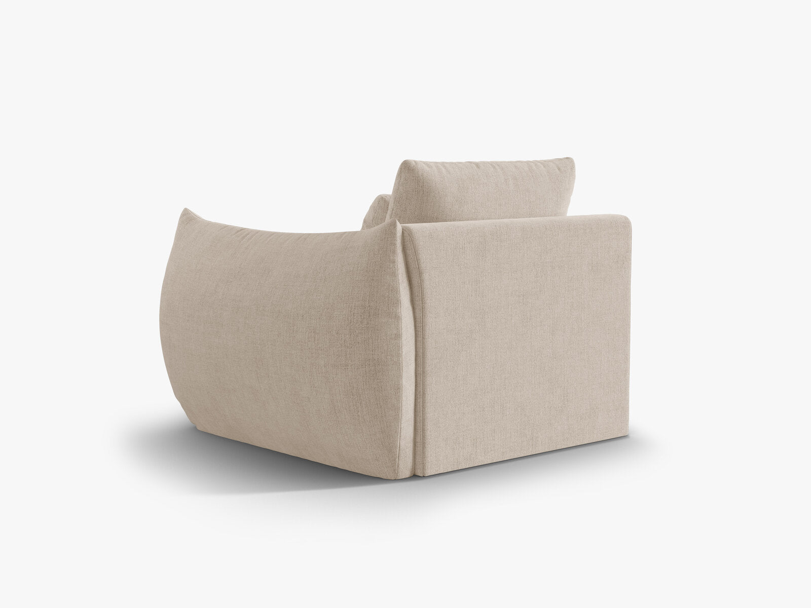 Micadoni Eckmodul Bloom Strukturierter Stoff Wind Helles Beige Rechts