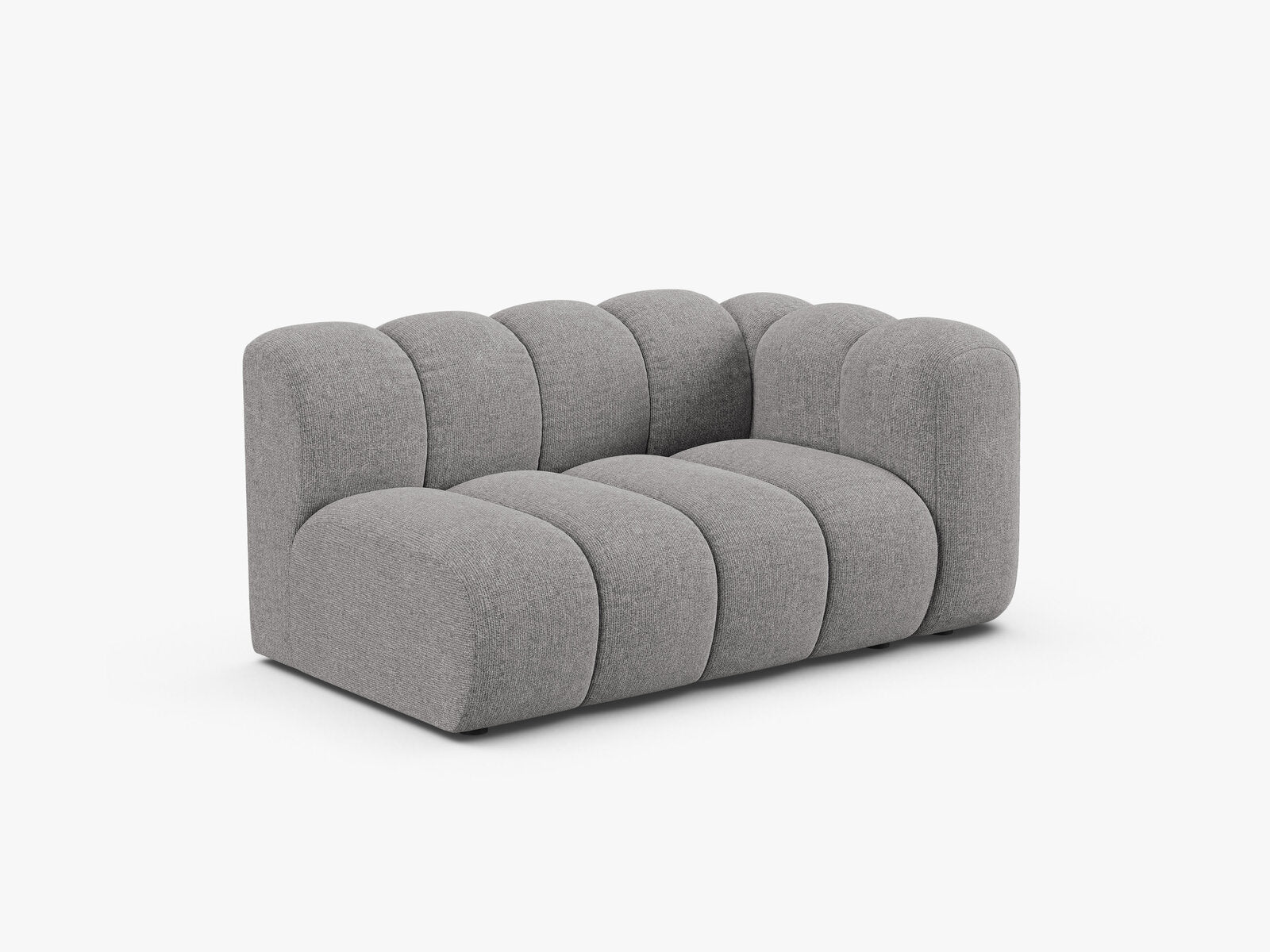Micadoni Modul Lupine 2-Sitzer Rechts Chenille Eden Hellgrau