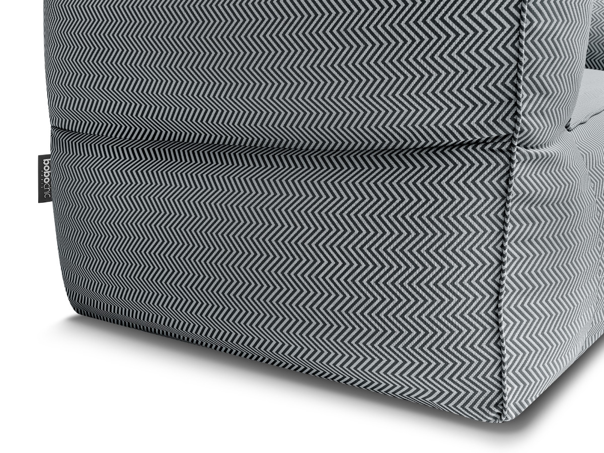 Bobochic Nour Gartensofa 2-Sitzer Stoff Schwarz