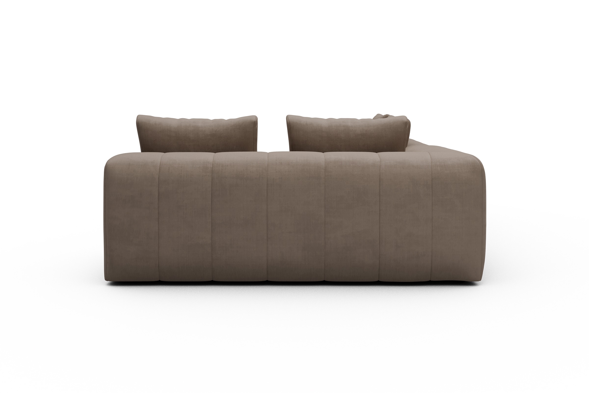 Ecksofa Hugo 2x 2,5-Sitzer Armlehne links Cordufine-Biege