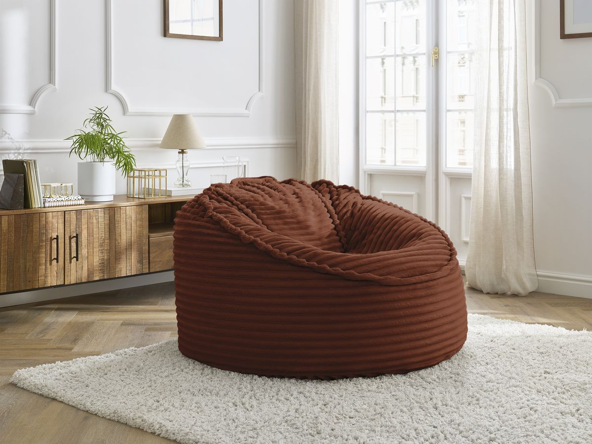 Bobochic Socrate Pouf Breitcord weich Orange
