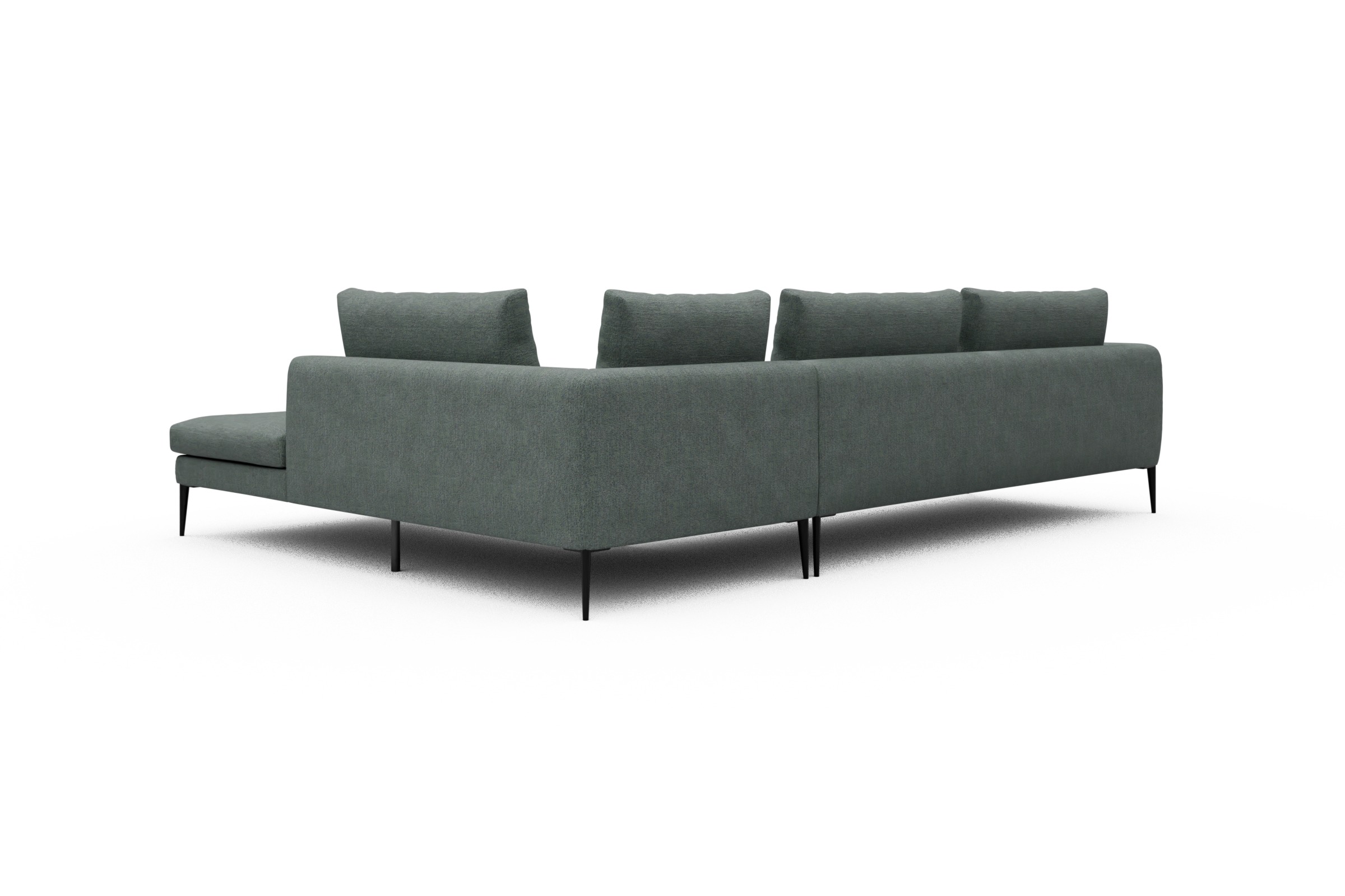 Ecksofa Paul Relax-Ecke links mit 3-Sitzer Carreno-Ice-Blue