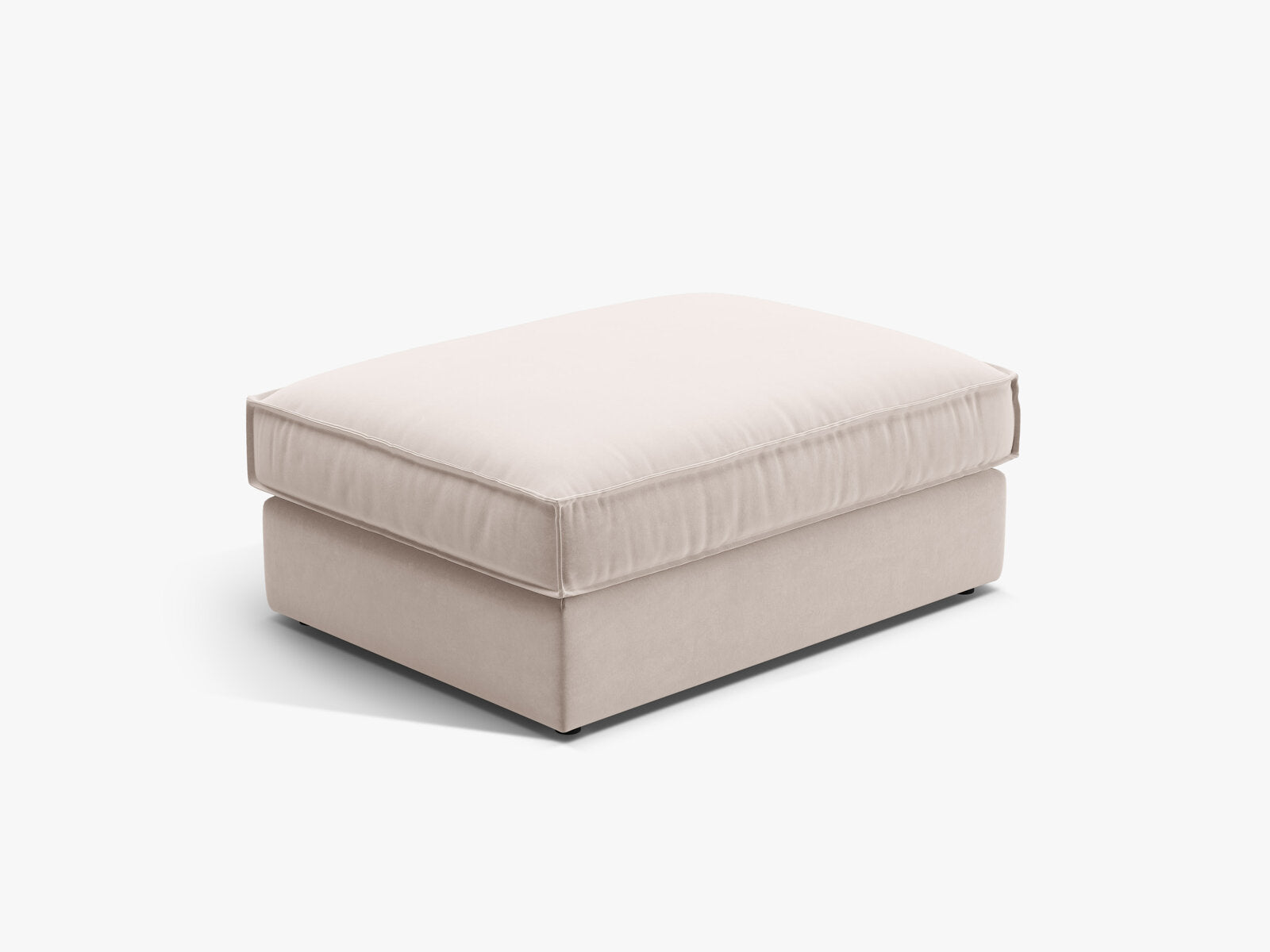Micadoni Hocker Pola große Version Samt Salvador Beige