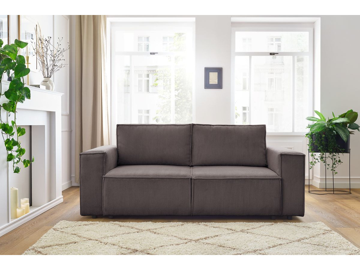 Bobochic Nihad Sofa 2-Sitzer Cordsamt Taupe