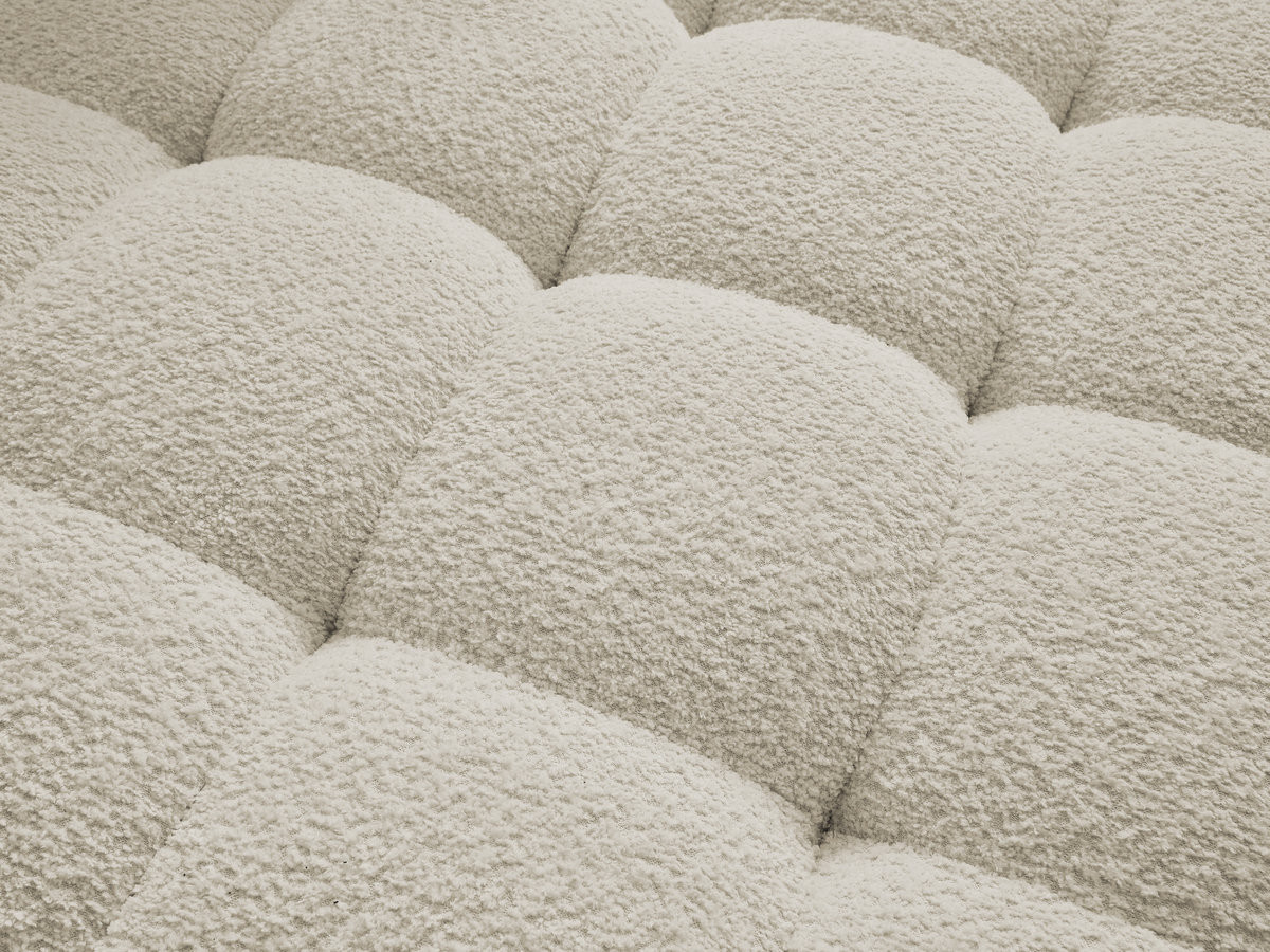 Bobochic Anis Pouf Bouclé-Stoff Beige