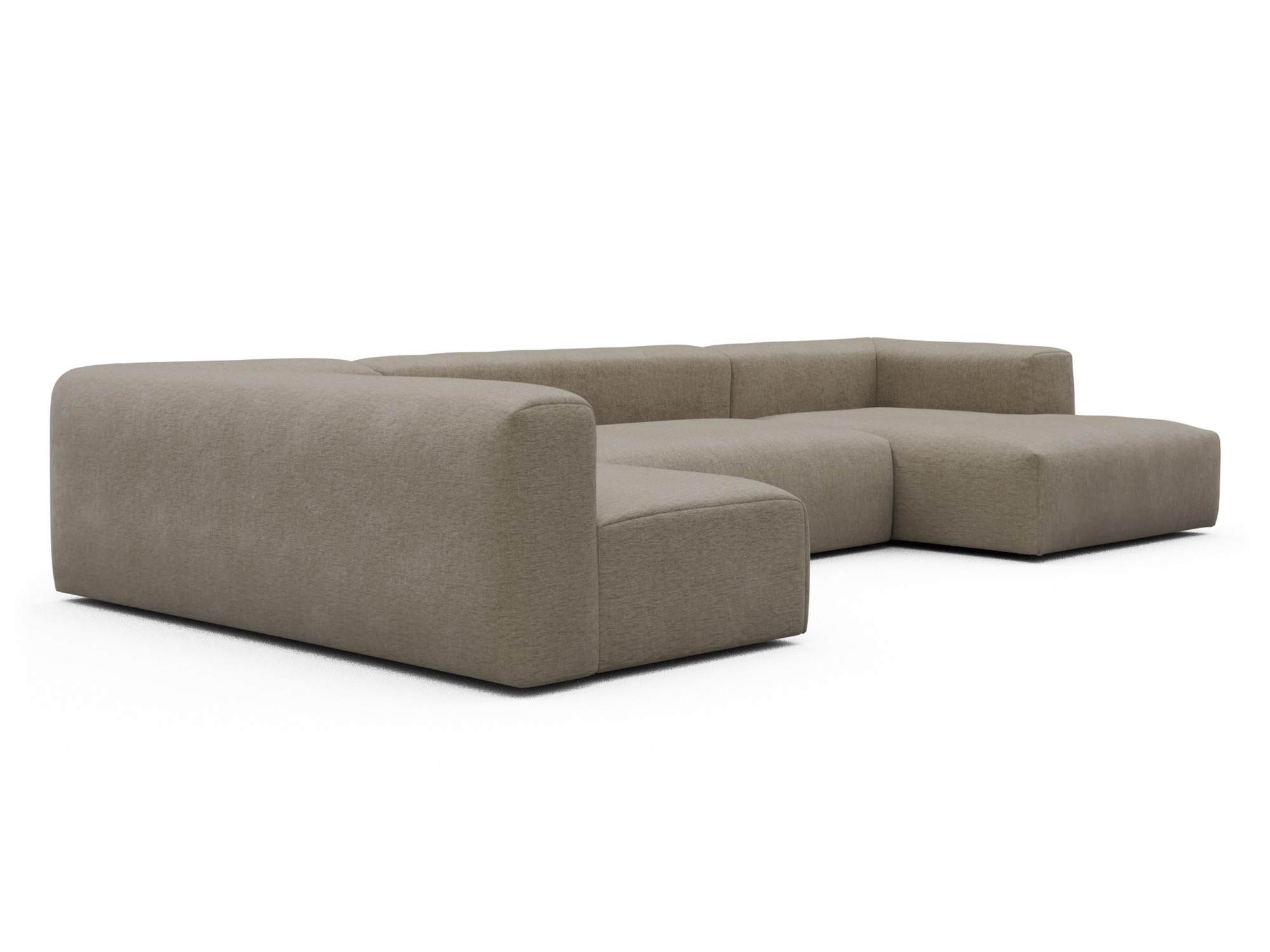 Skandi Home Wohnlandschaft Fred Chaiselongue rechts mit 2-Sitzer und lange Armlehne links Smooth-Belge moebelfaktor