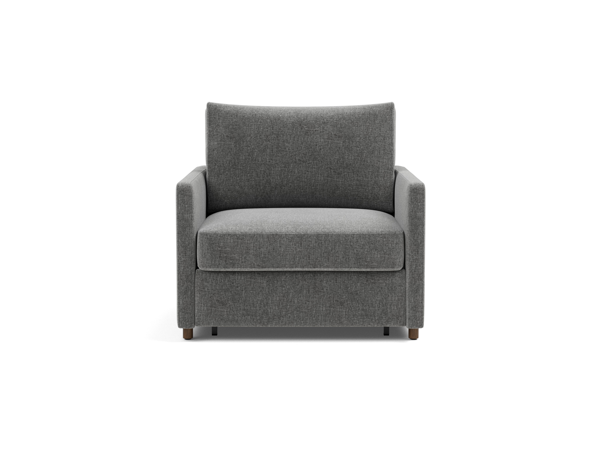 Schlafsessel Neah mit Slim-Armlehnen Strukturierter Stoff Twist 563-Charcoal
