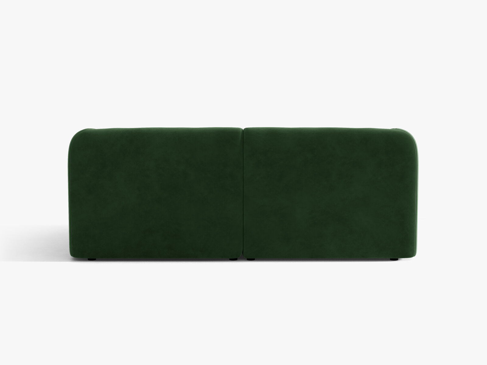 Micadoni Sofa Miley 2-Sitzer Samt Venus Flaschengrün