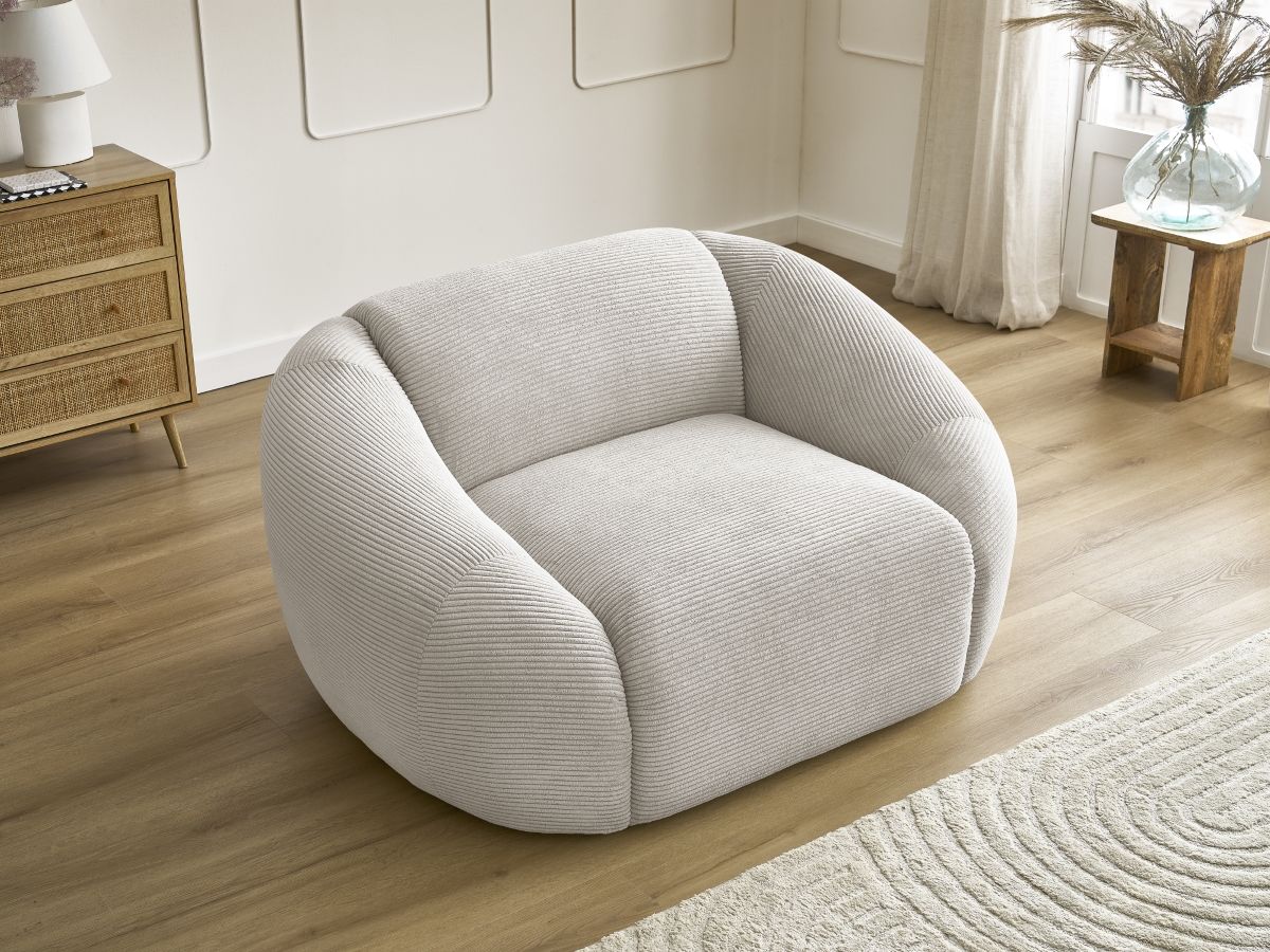 Bobochic Tina Sessel Cordsamt Beige