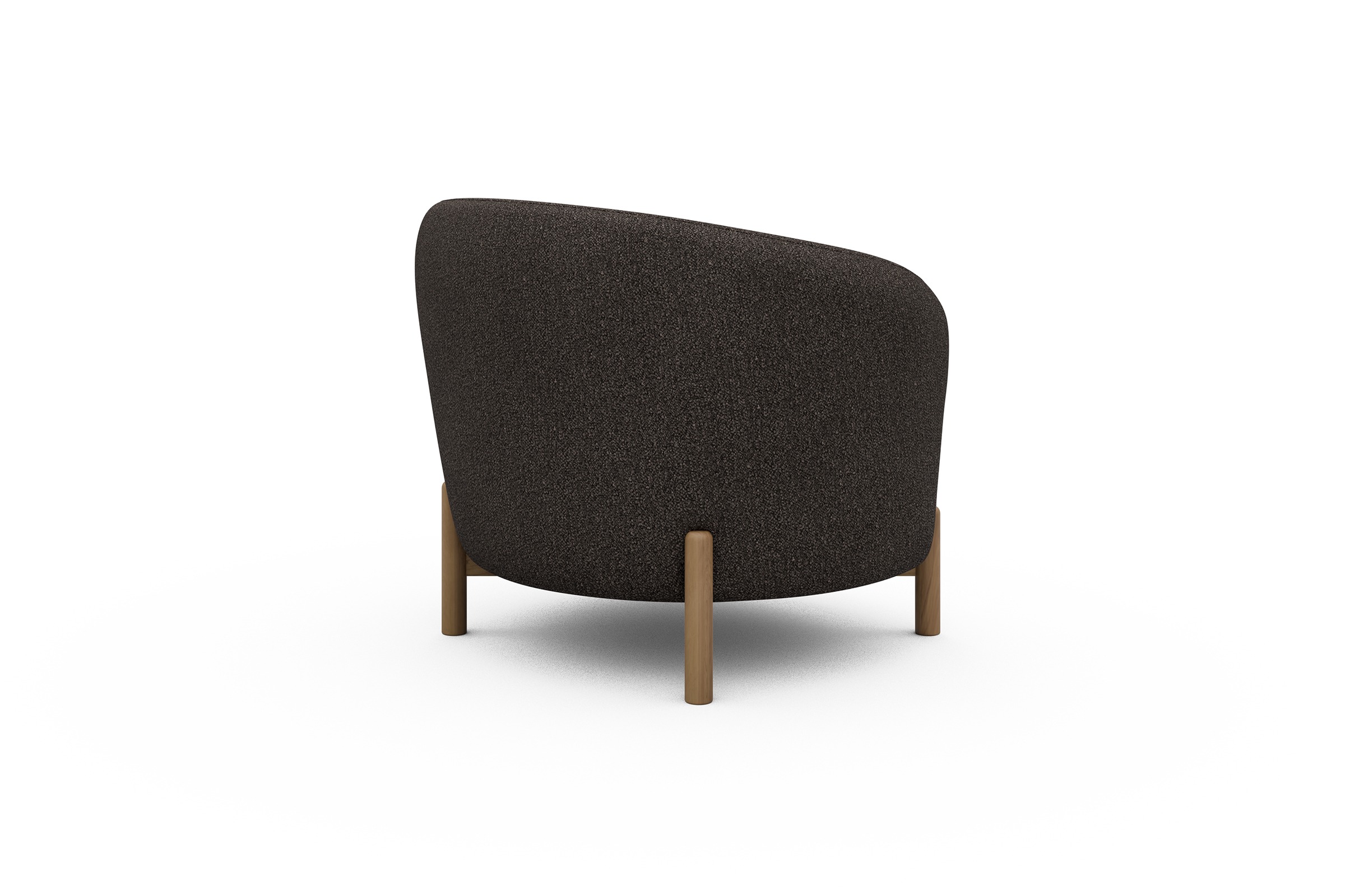 Sessel Ronda Holzbeine Eiche Natur Boucle-Taupe