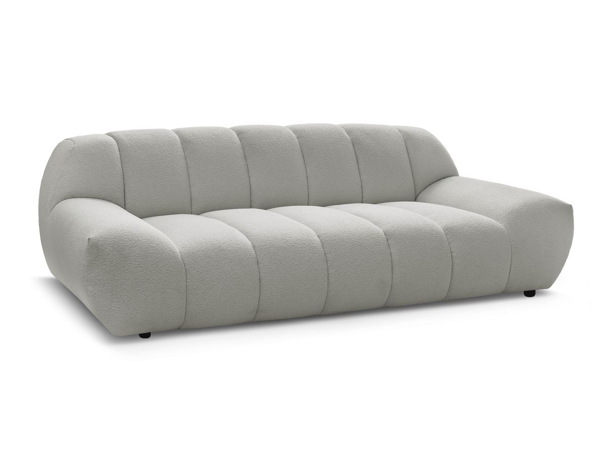 Bobochic Hayden Sofa 2-Sitzer Bouclé-Stoff Hellgrau