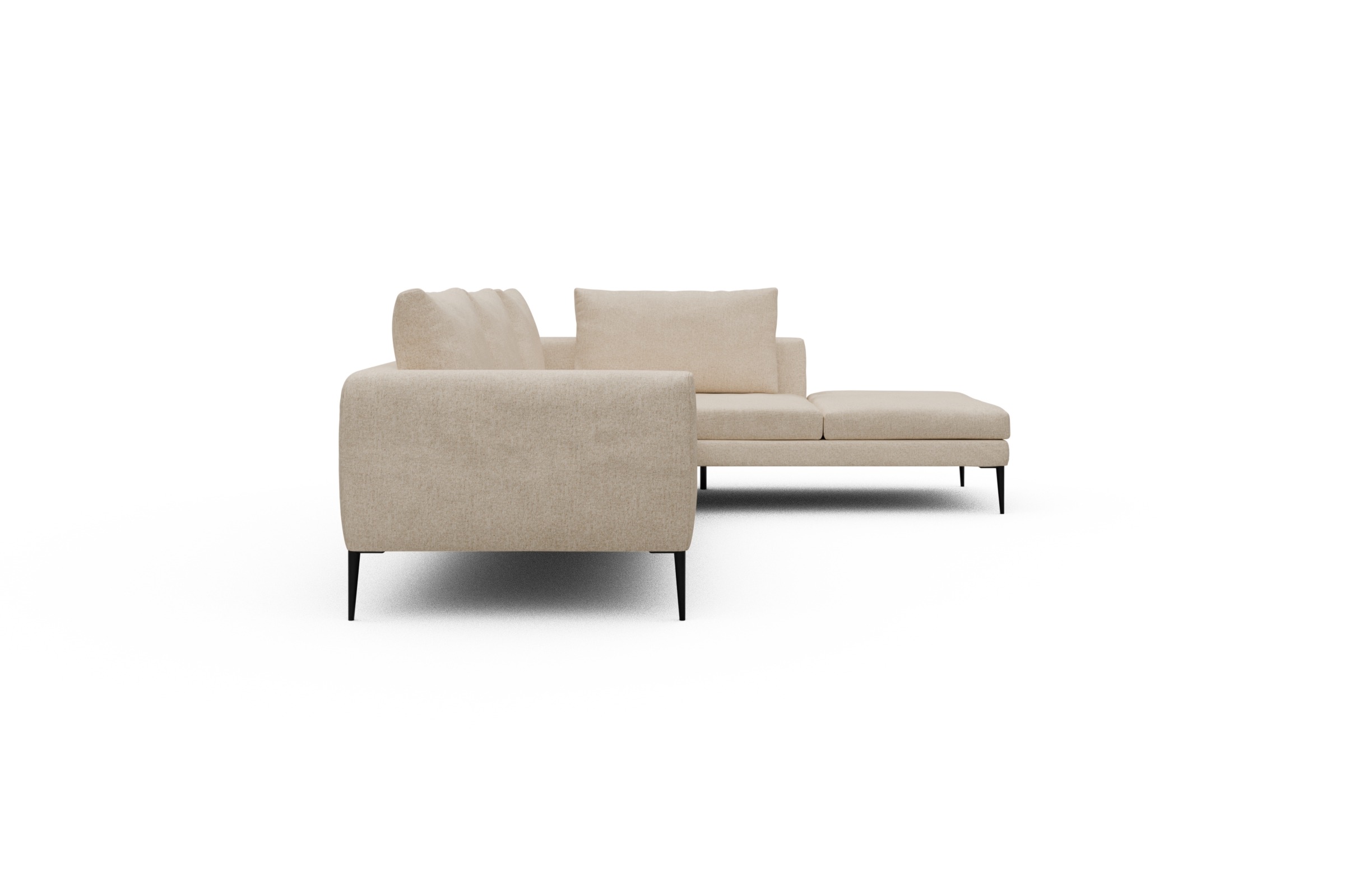 Ecksofa Paul Relax-Ecke links mit 3-Sitzer Casone-Natural-Beige