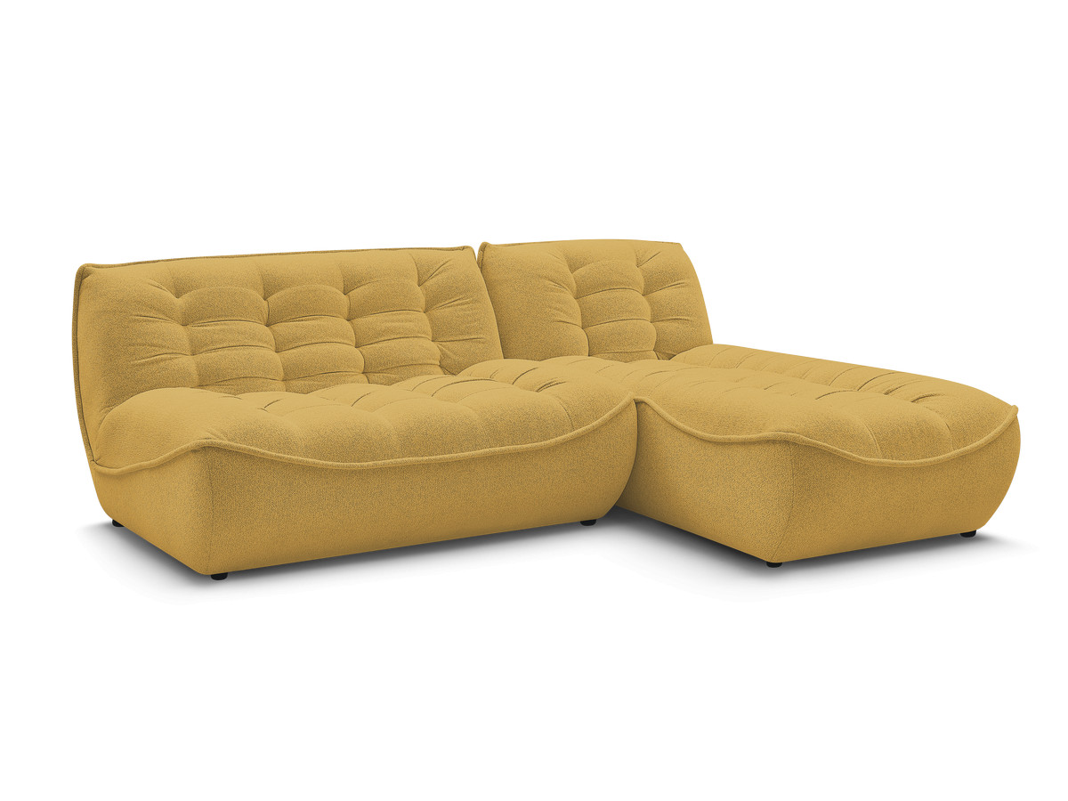 Bobochic Serena Ecksofa Melange-Stoff Gelb
