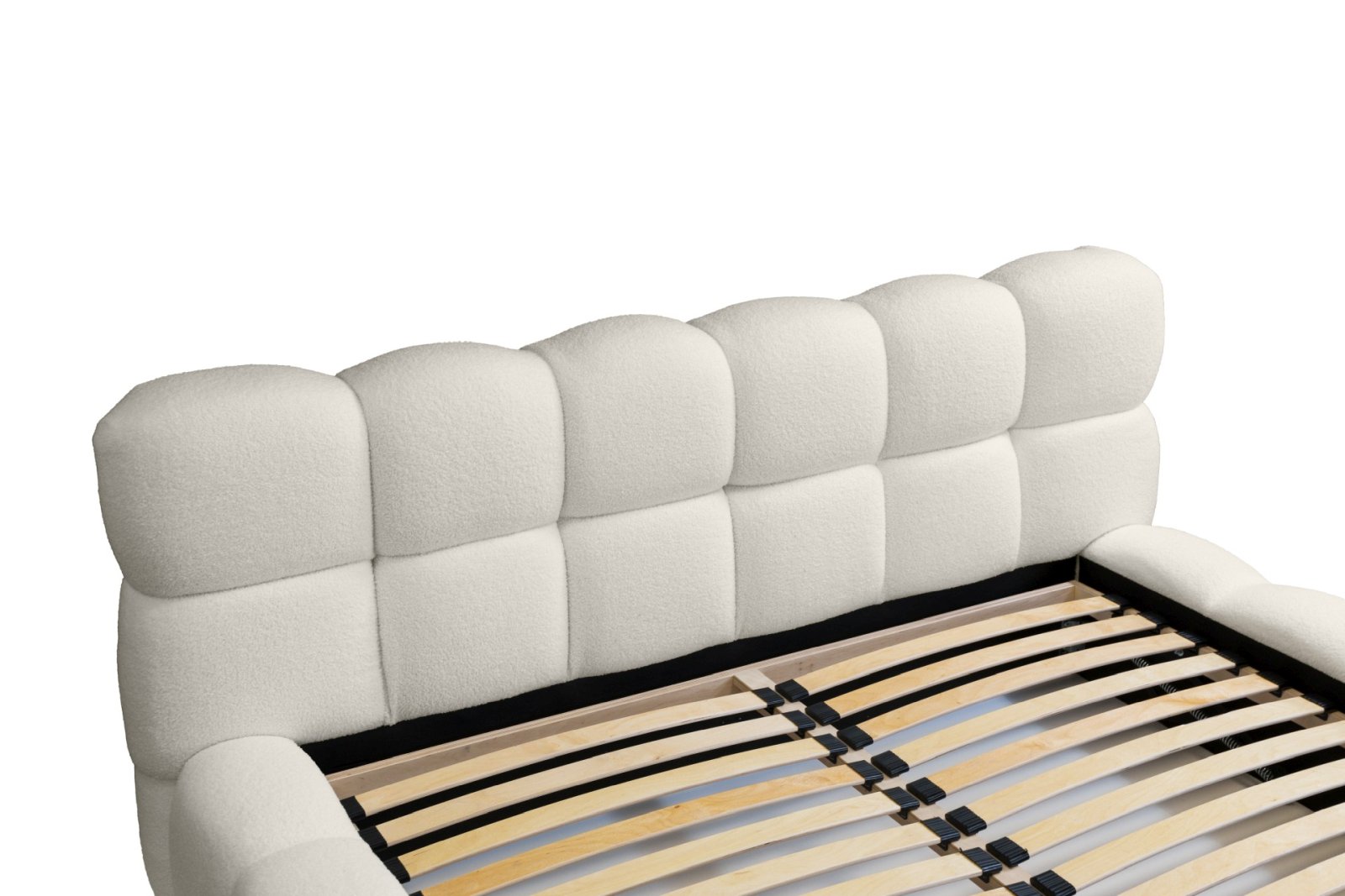 Polsterbett Vento Boucle 140x200 mit Holzrahmen Quelle 03