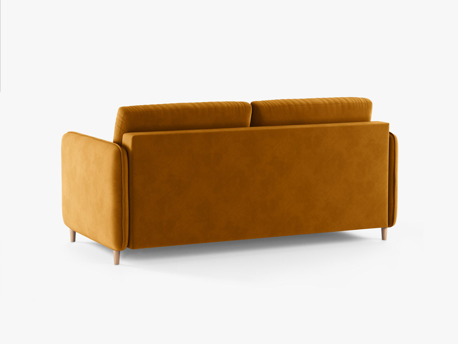 Micadoni Sofa mit Schlaffunktion Simo 3-Sitzer Samt Salvador Gelb