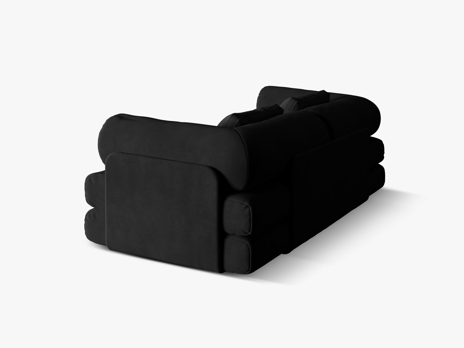 Micadoni Sofa Dreamy 3-Sitzer mit Schlaffunktion Samt Salvador Schwarz