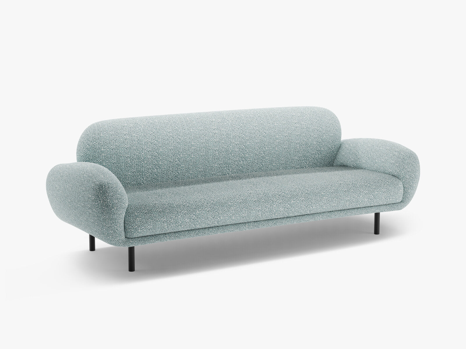 Micadoni Sofa Poppy 3-Sitzer Chenille Silencio Gedämpftes Blau