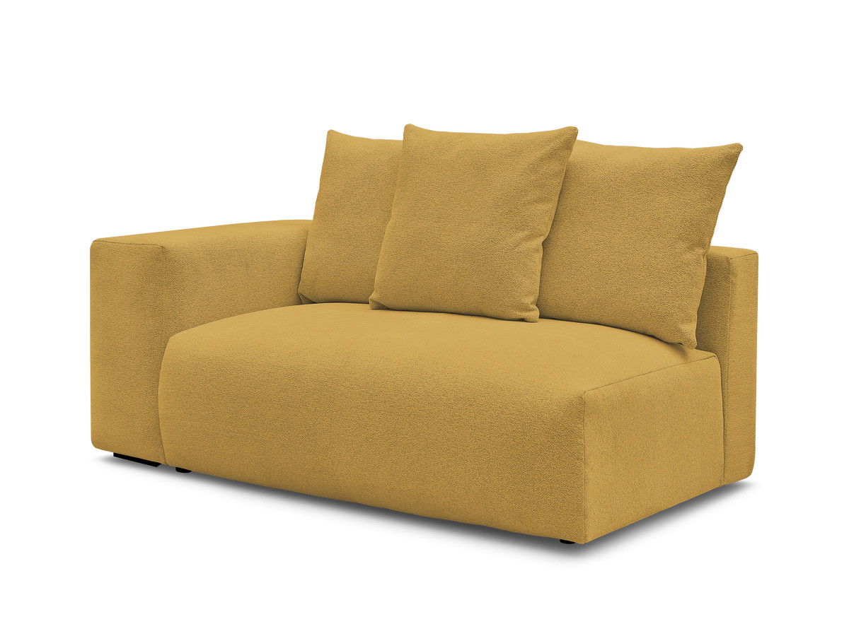 Bobochic Voltaire Sofamodul 2-Sitzer 178 × 100 cm Melange-Stoff Gelb Ecke links