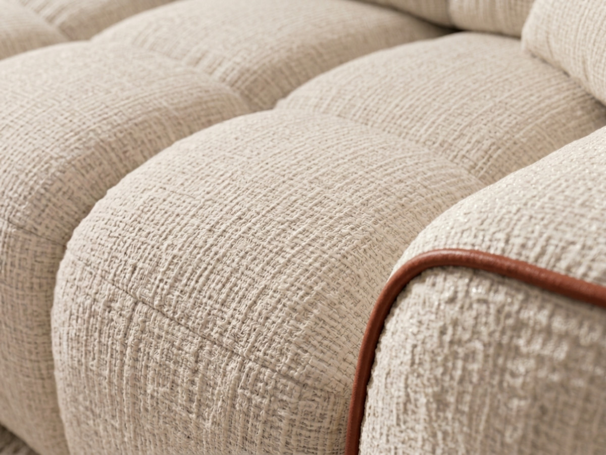 Bobochic Palais royal Sofa 3-Sitzer Chenille Orange