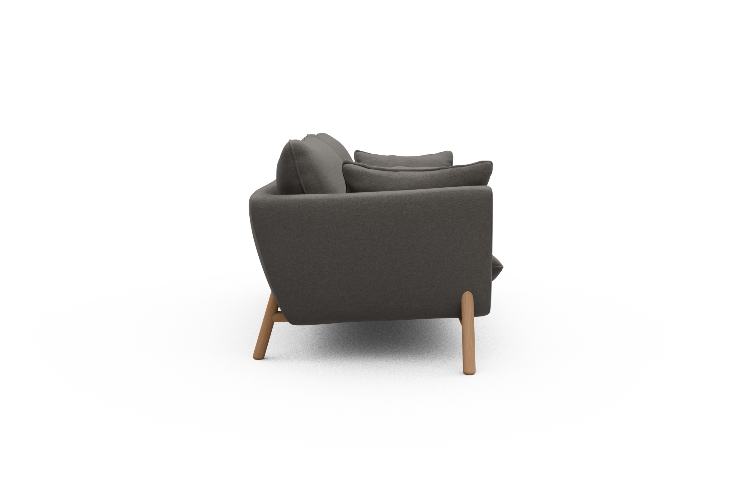 Sofa Emil 2-Sitzer Beinfarbe Eiche Natur Satya-Taupe