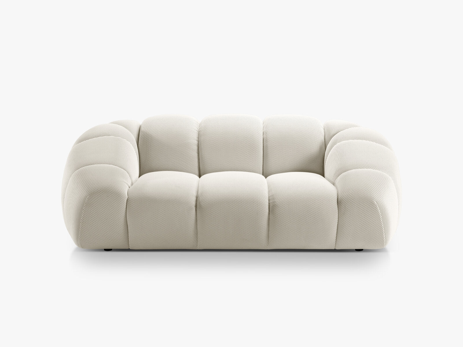 Micadoni Sofa Diana 2-Sitzer 3D-Stoff Helles Beige
