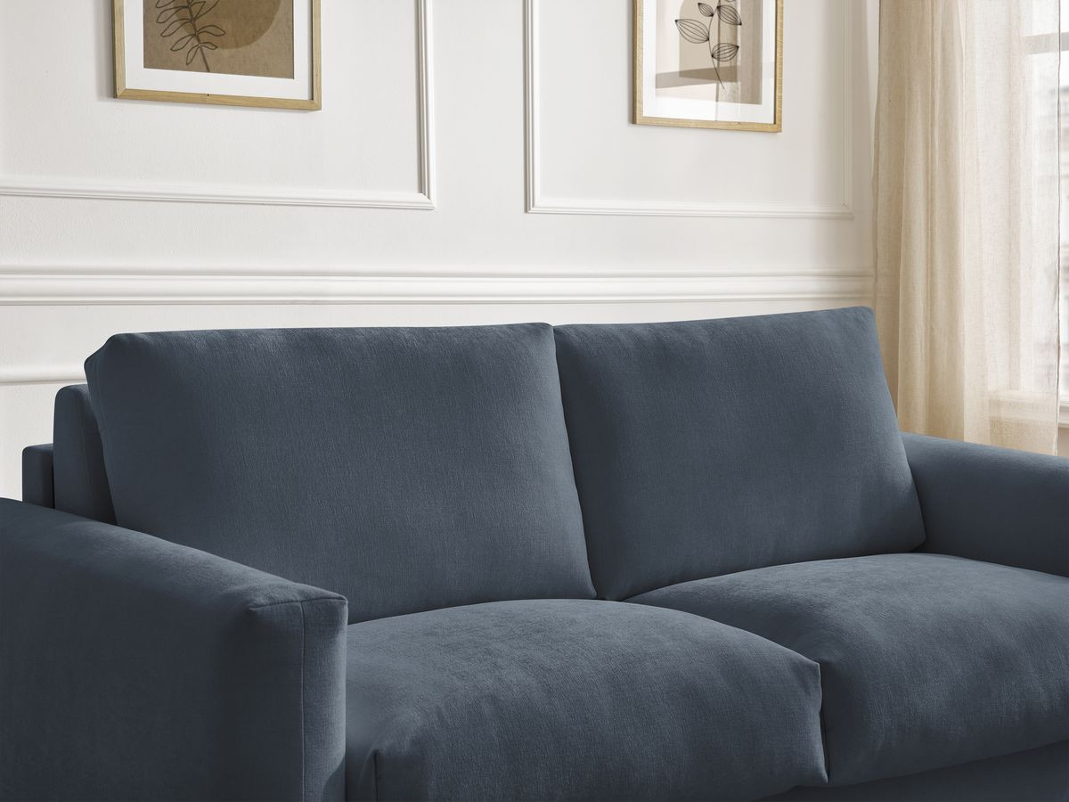 Bobochic Cocoone Schlafsofa 3-Sitzer Stoff Dunkelblau, Liegefläche 160 × 200 cm