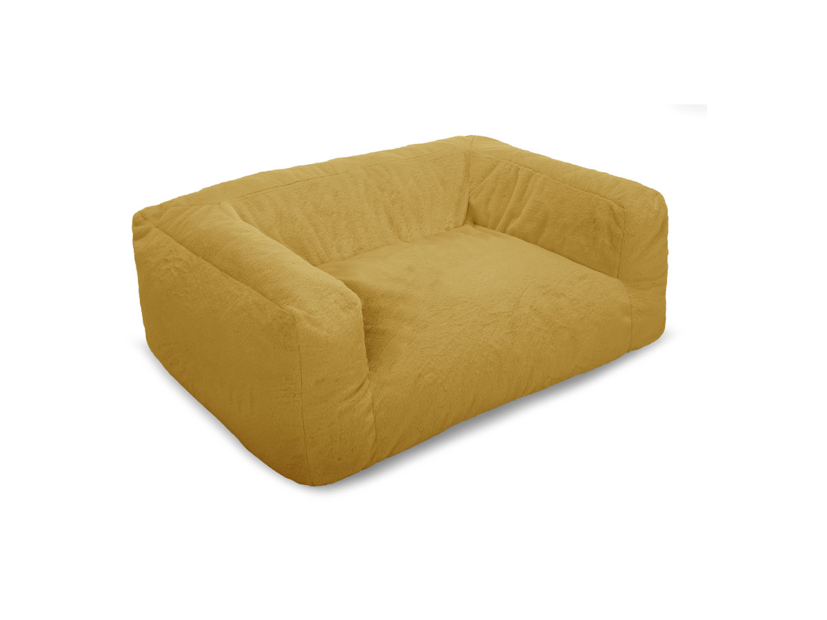 Bobochic Salto Hundekorb Kunstfell Gelb, Größe M (80 cm)