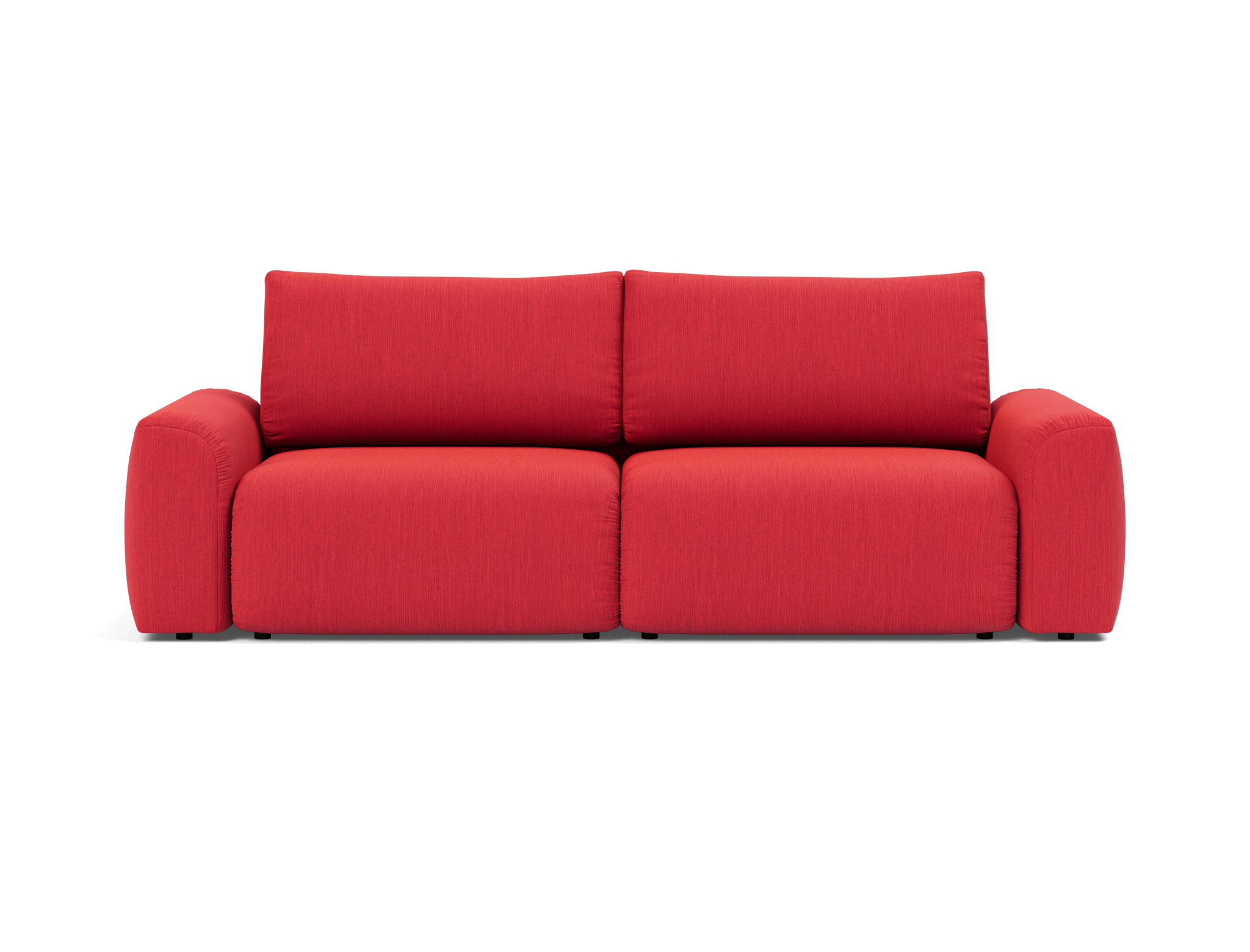 Schlafsofa Norum mit Chunky-Armlehnen Flachgewebe Elegance 511-Red