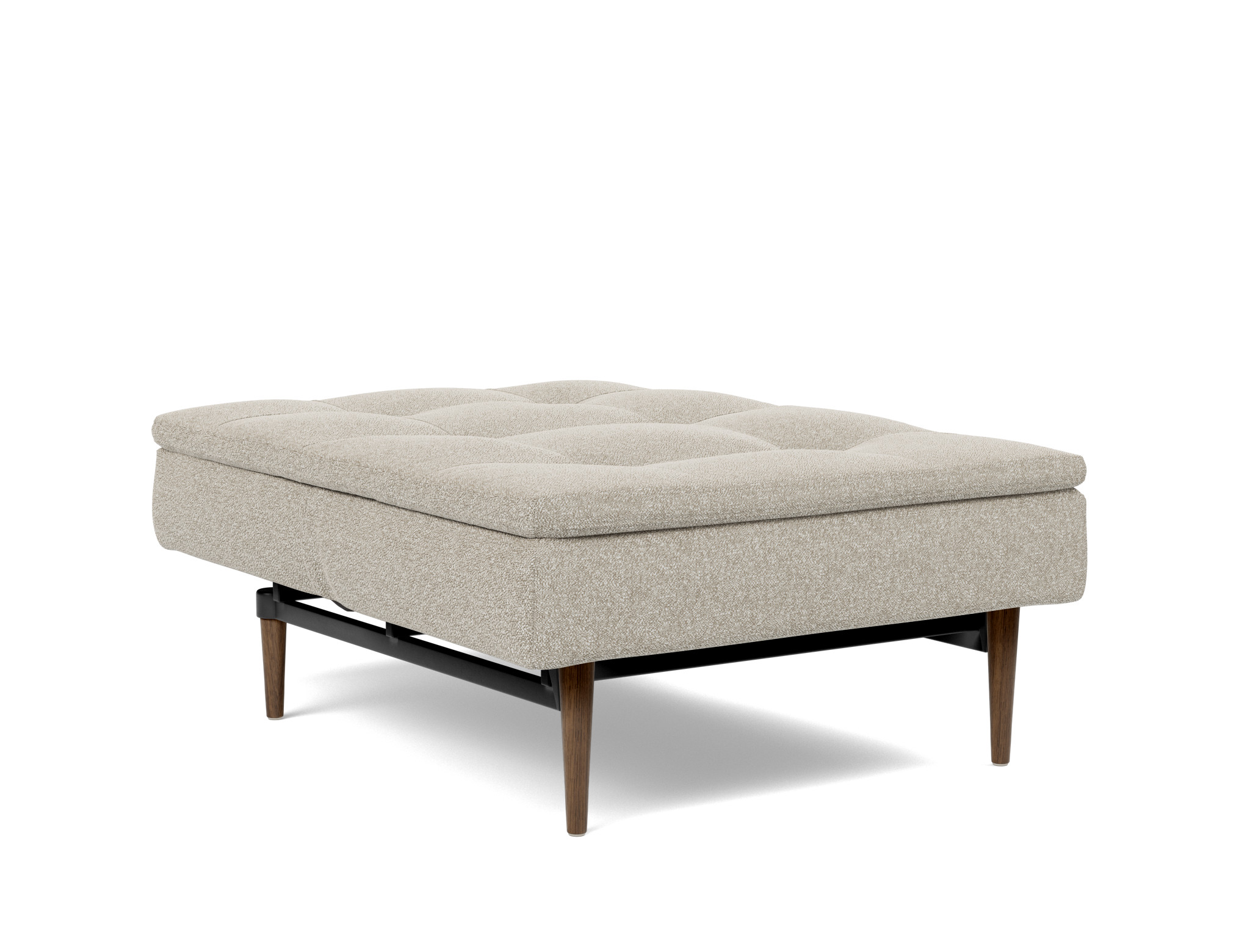 Sessel Dublexo Boucle Skandi 539-Beige Beine Styletto Eiche dunkel