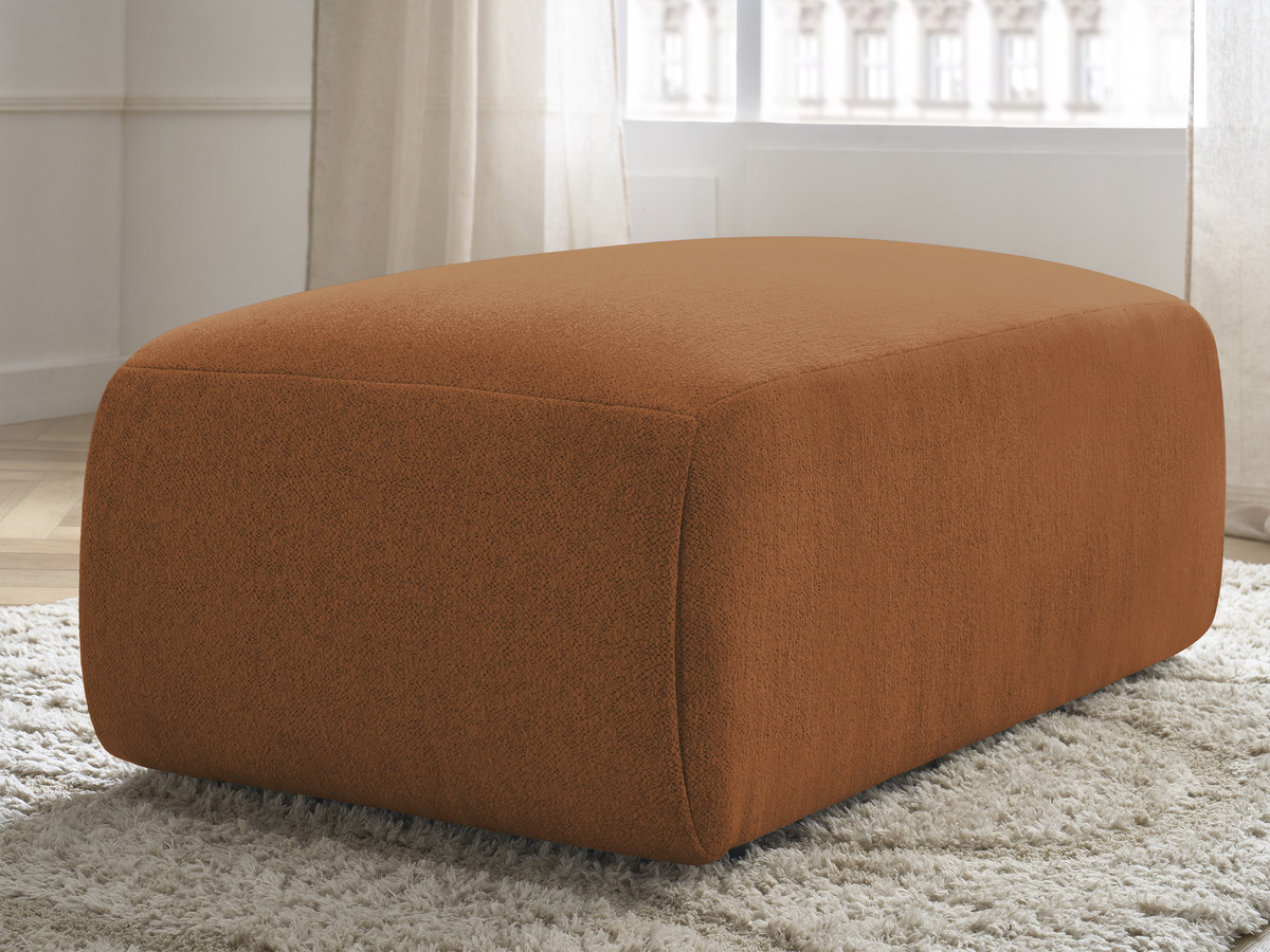Bobochic Jana Pouf 63 × 114 cm Melange-Stoff Orange