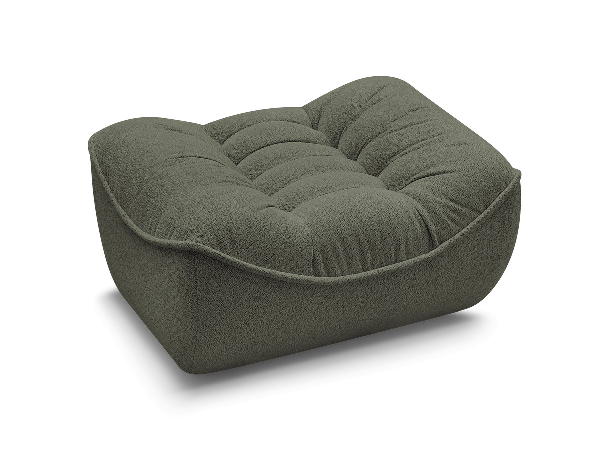 Bobochic Serena Pouf Melange-Stoff Grün