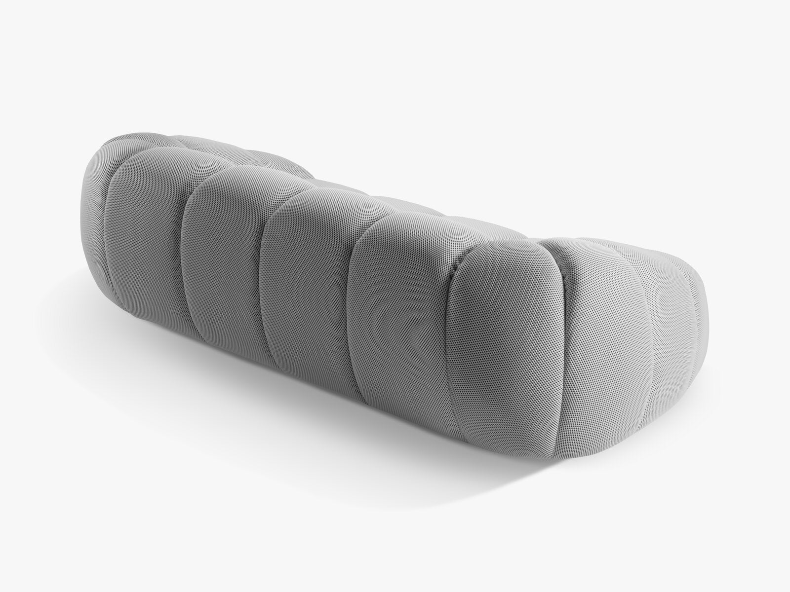 Micadoni Sofa Diana 3-Sitzer 3D-Stoff Silber