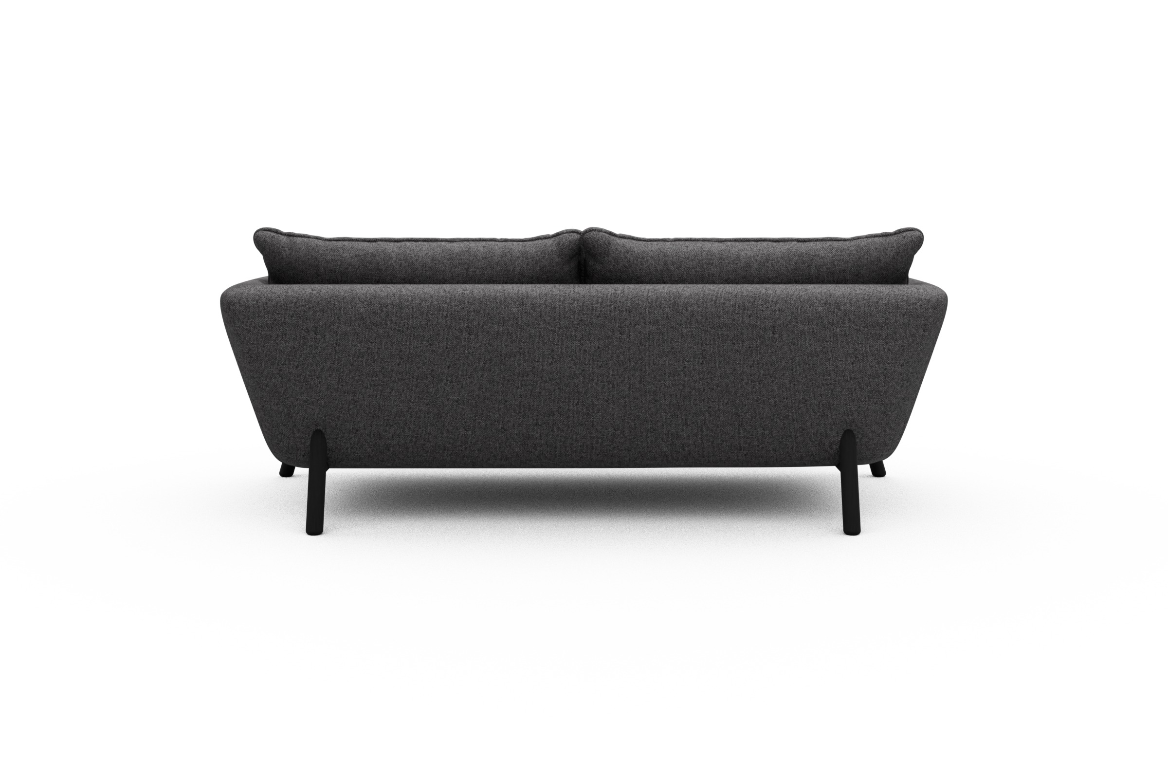 Sofa Emil PREMIUM 2-Sitzer Beinfarbe Eiche Schwarz Sama-Antracite