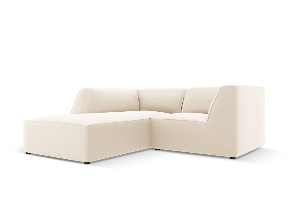 Cosmopolitan Design Ecksofa Siena 3-Sitzer Kunstleder Pacifico Helles Beige Links