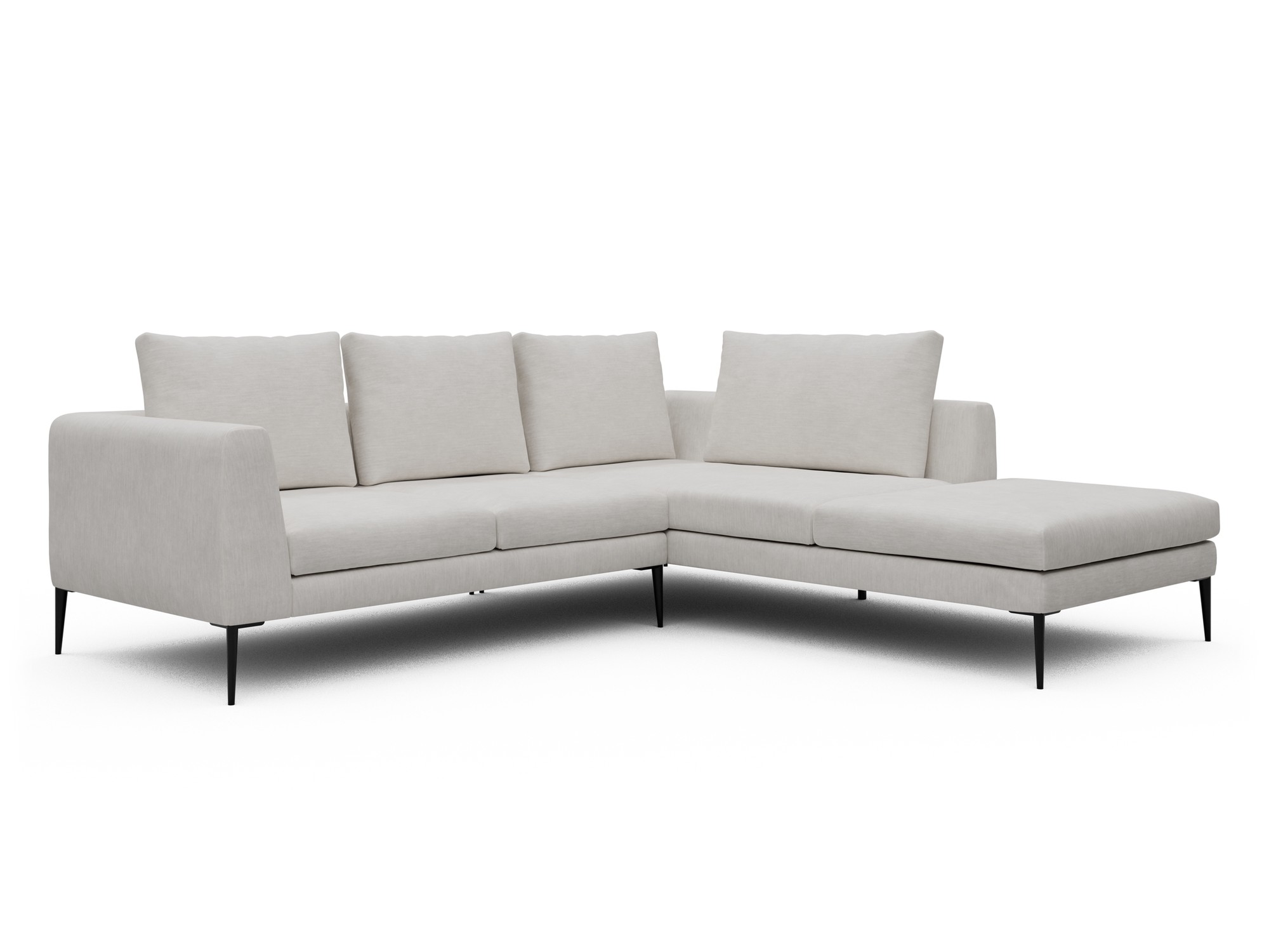 Skandi Home Ecksofa Paul Relax-Ecke rechts mit 2-Sitzer Vivus-Dusty-Off-White moebelfaktor