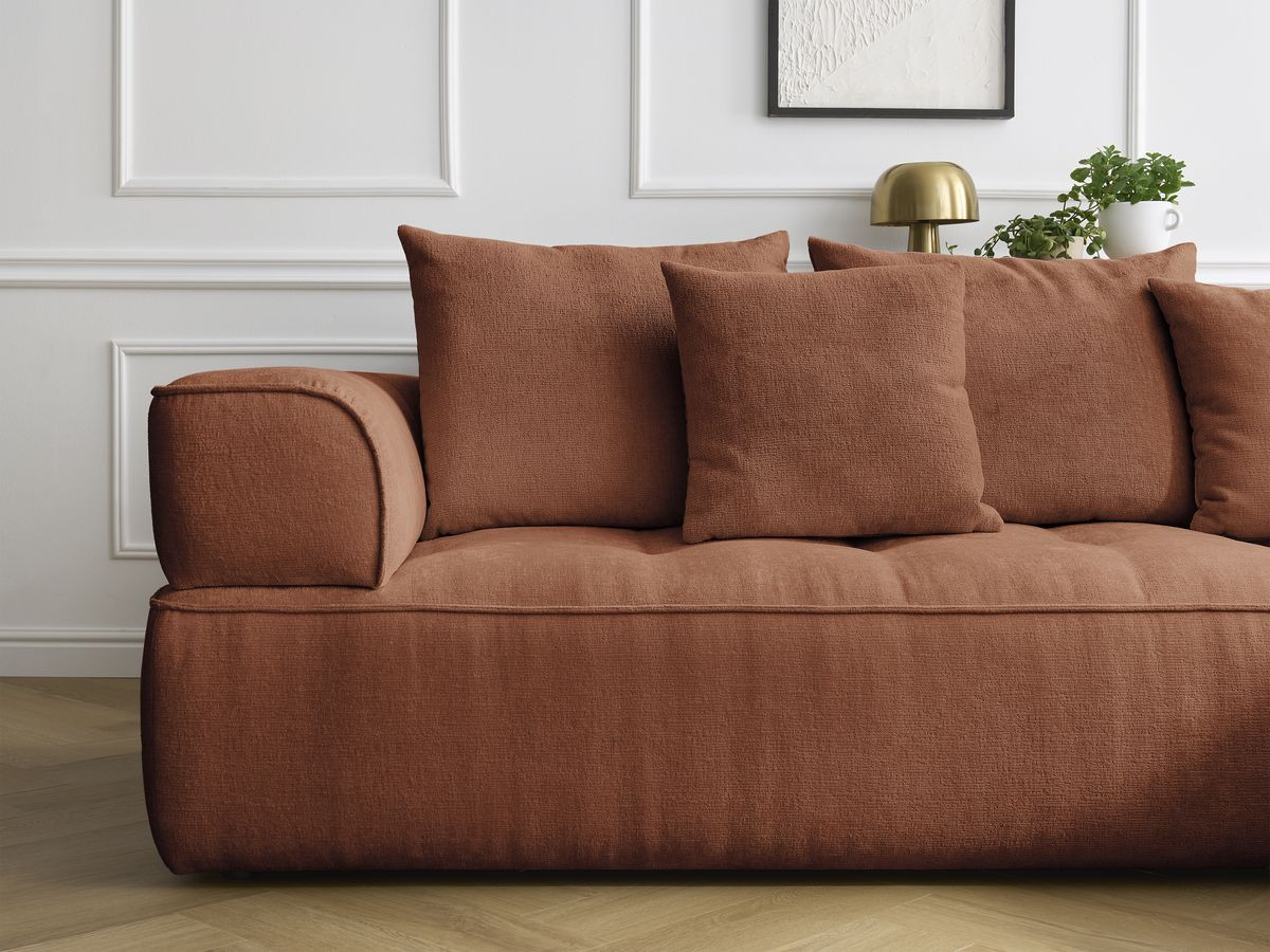 Bobochic Whesley Ecksofa Stoff Orange Ecke links