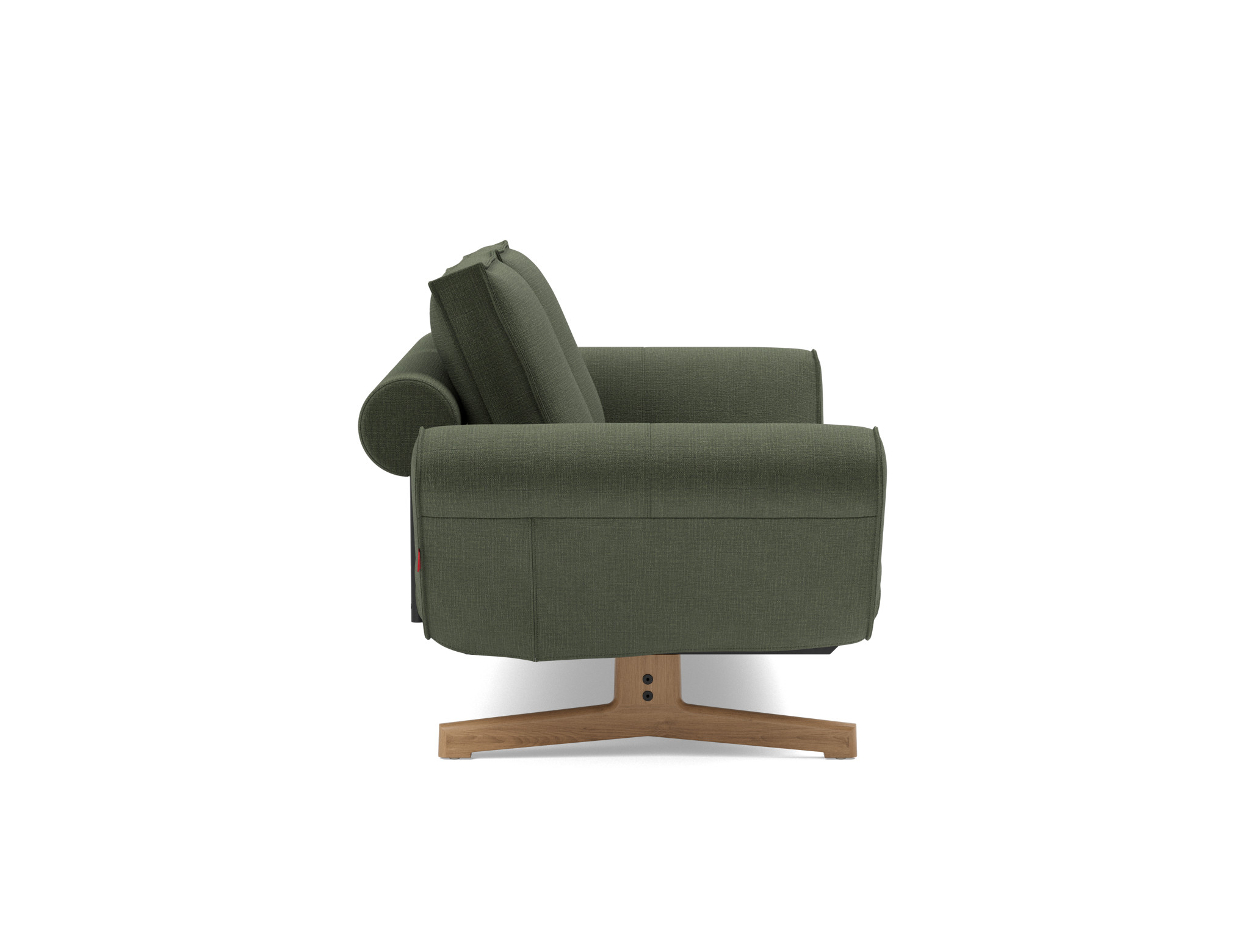 Tagesbett Ghia Chenille Esina 413-Olive-Green Beine Eiche