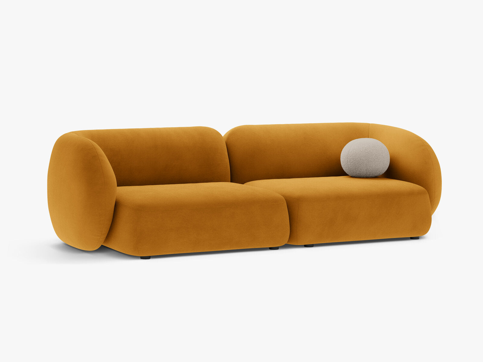 Micadoni Sofa Kate 4-Sitzer Samt Salvador Gelb