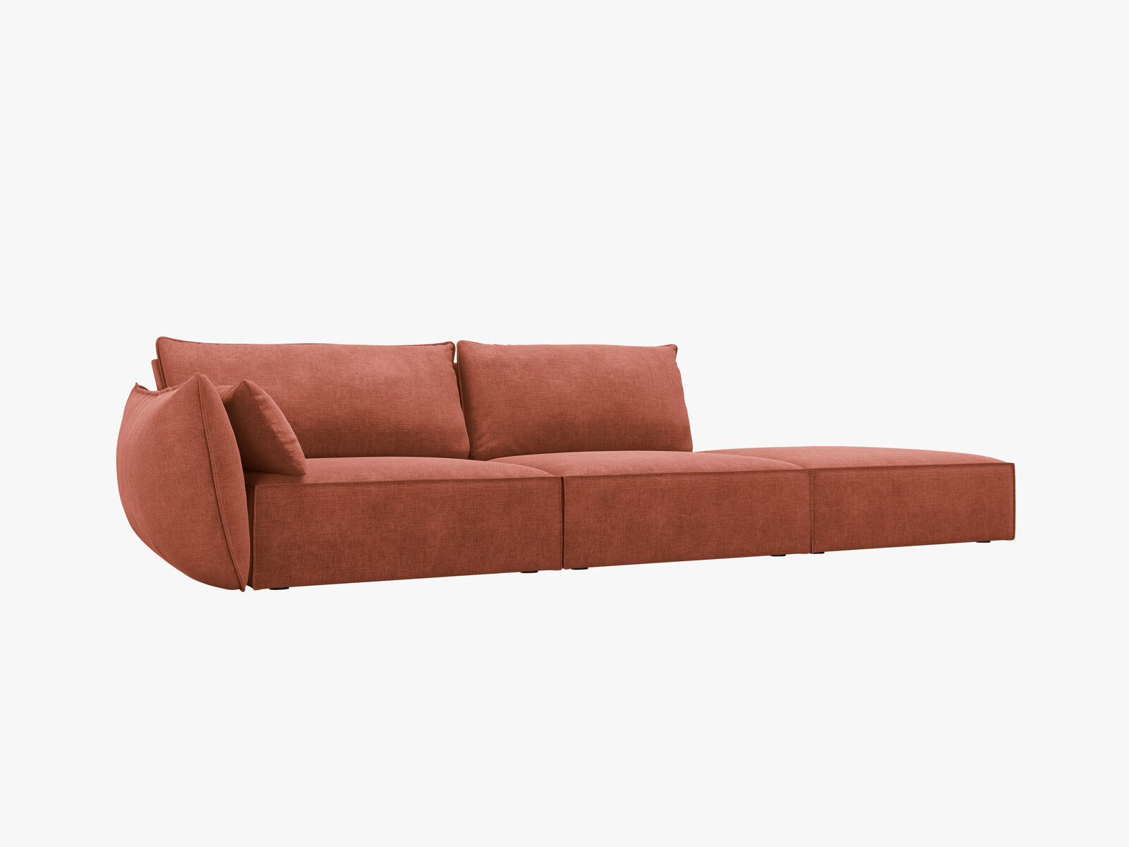 Micadoni Sofa Kaelle 4-Sitzer Rechts Chenille Over The Horizon Terrakotta
