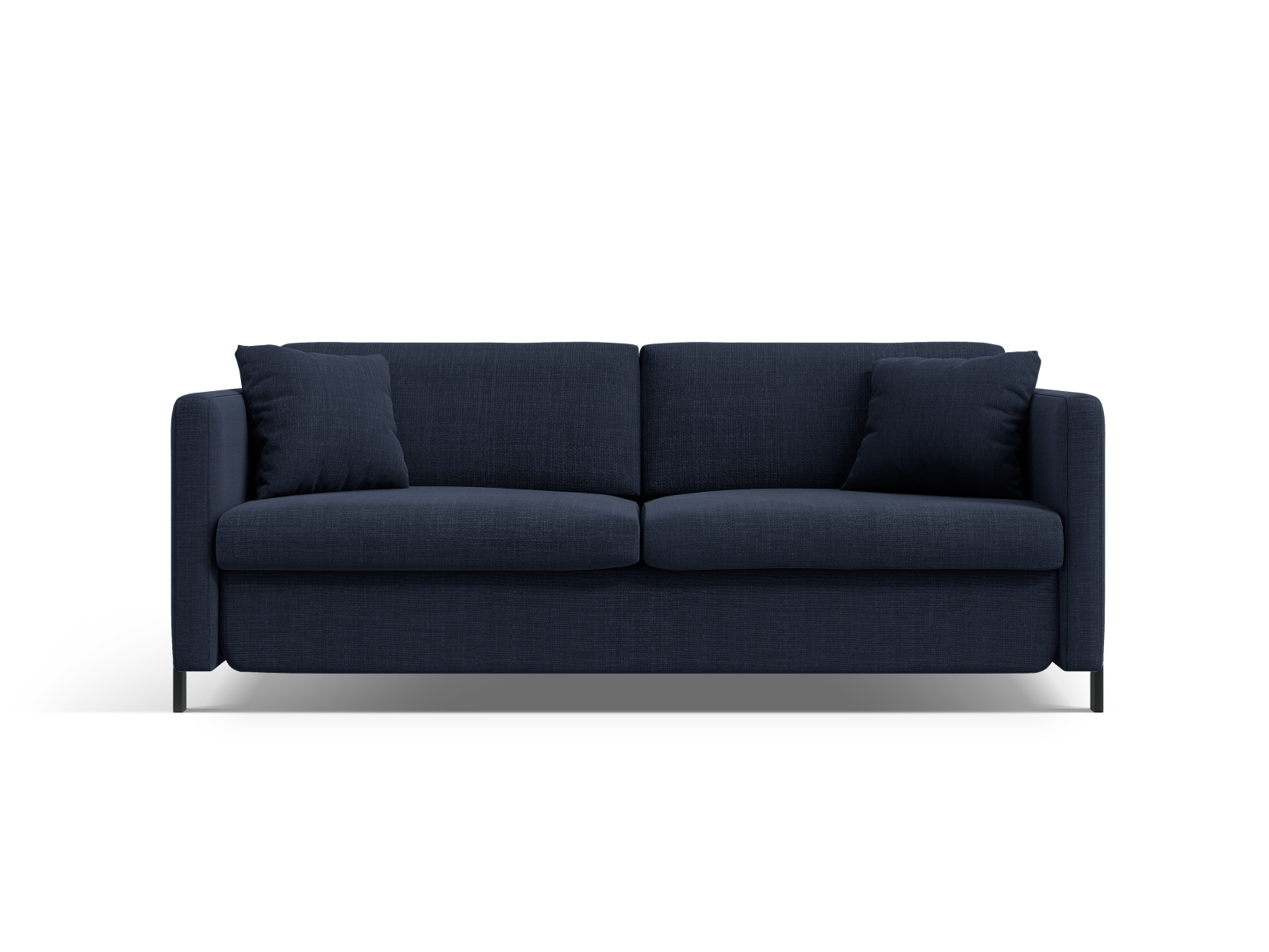 Micadoni Schlafsofa Gloria 2-Sitzer Strukturierter Stoff Blau 205x140