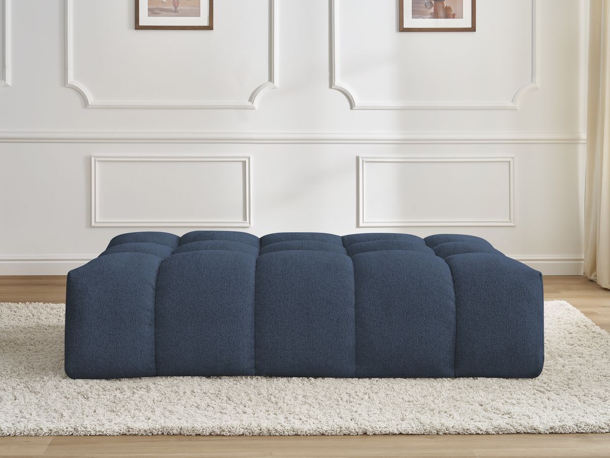 Bobochic Everest Pouf 166 × 100 cm Melange-Stoff Dunkelblau