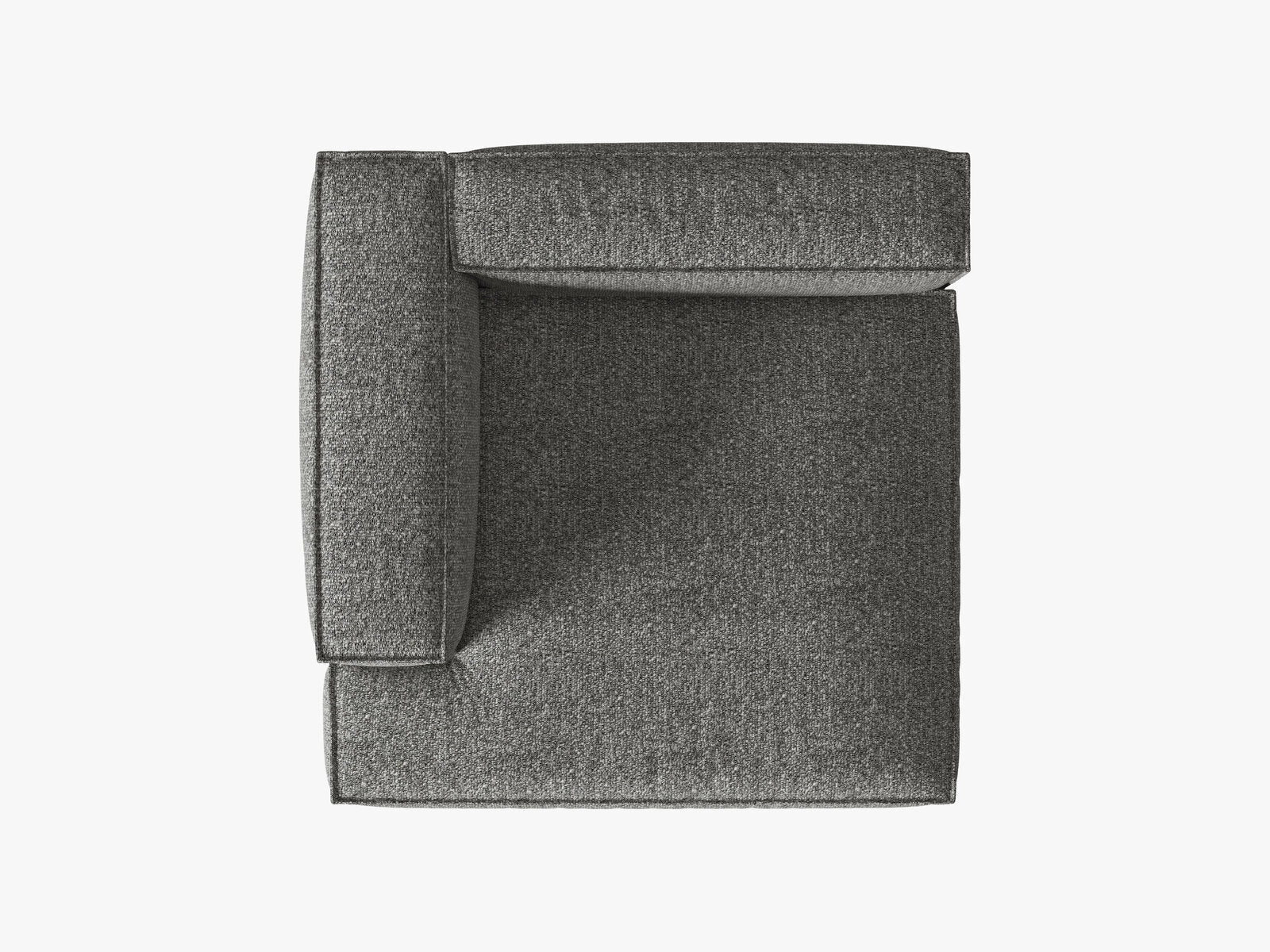 Micadoni Recamiere Nuria Groß 1-Sitzer Links Boucle Graphit