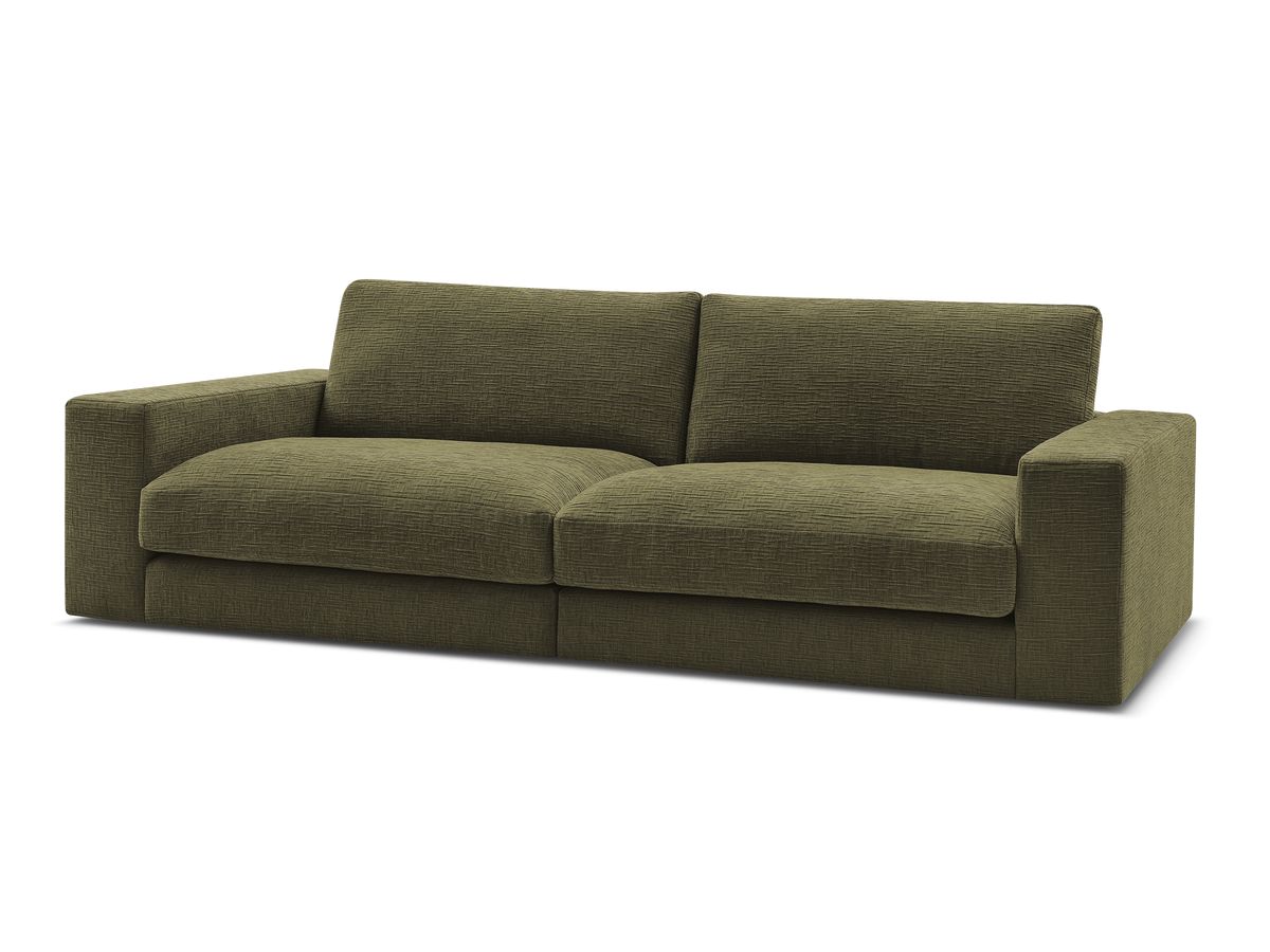 Bobochic Leonard Sofa 3-Sitzer 234 × 109 cm Strukturstoff Grün