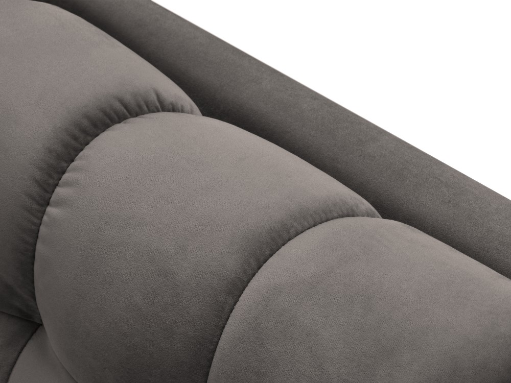 Cosmopolitan Design Chaiselongue Bali Samt Bluvel Hellgrau Links Beine Gold