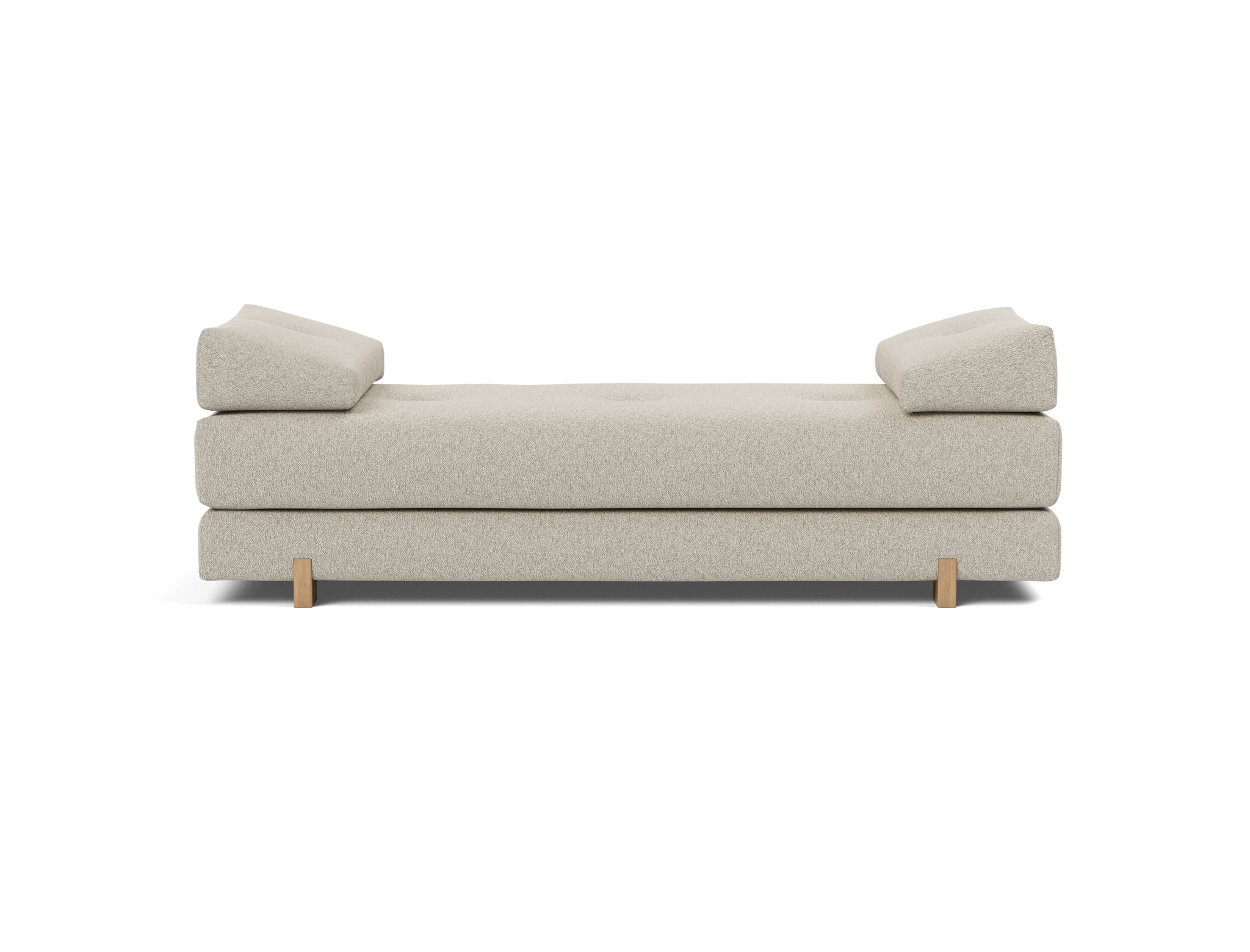 Tagesbett Sigmund Boucle Skandi 539-Beige Beine Drip Eiche