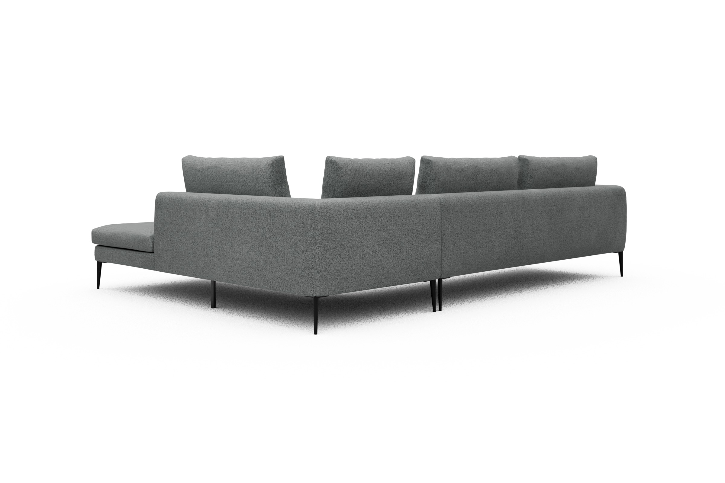 Ecksofa Paul Relax-Ecke links mit 3-Sitzer Aivi-Gravet-Grey