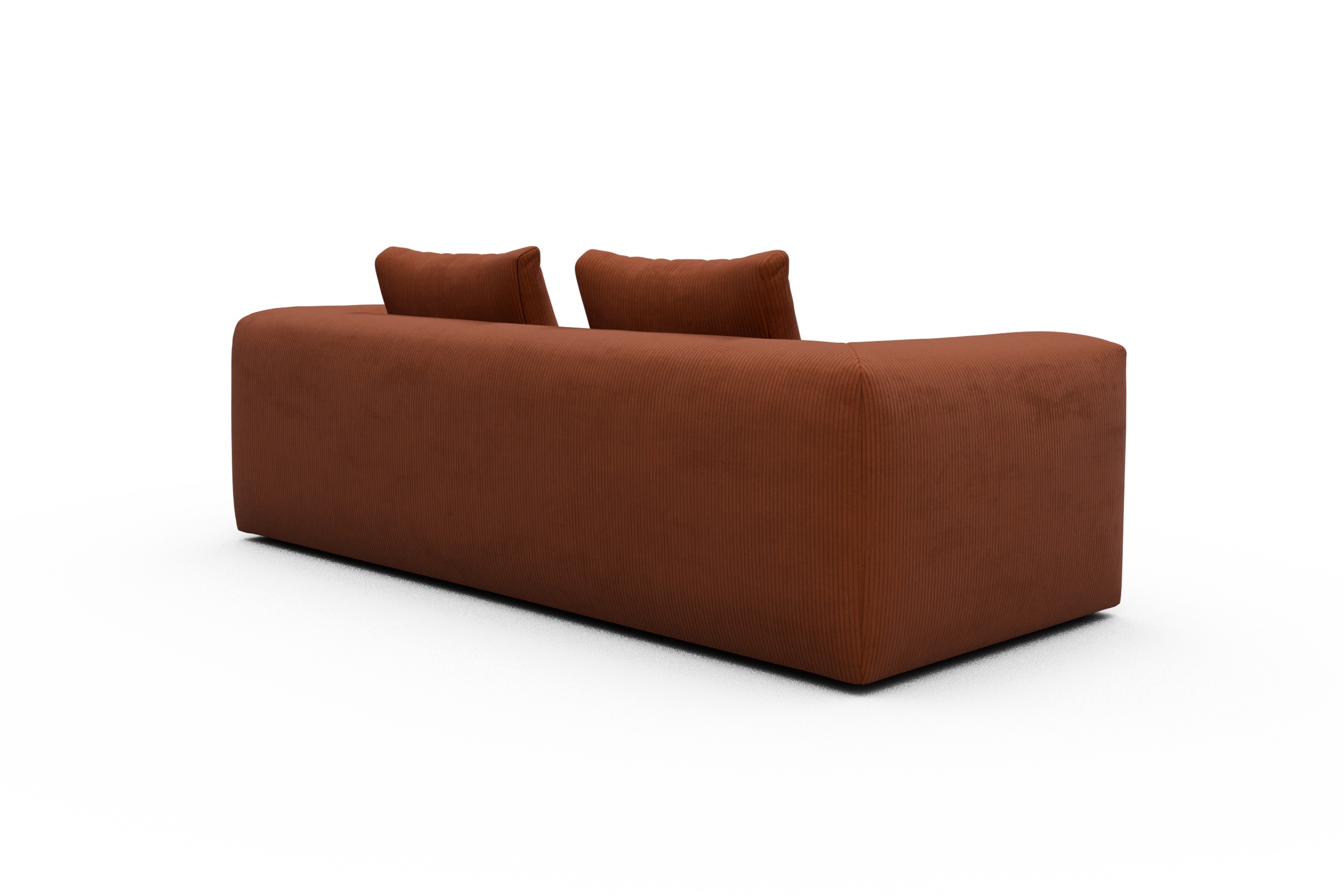 Sofa Fred 3-Sitzer Corduroy-Burnt-Orange