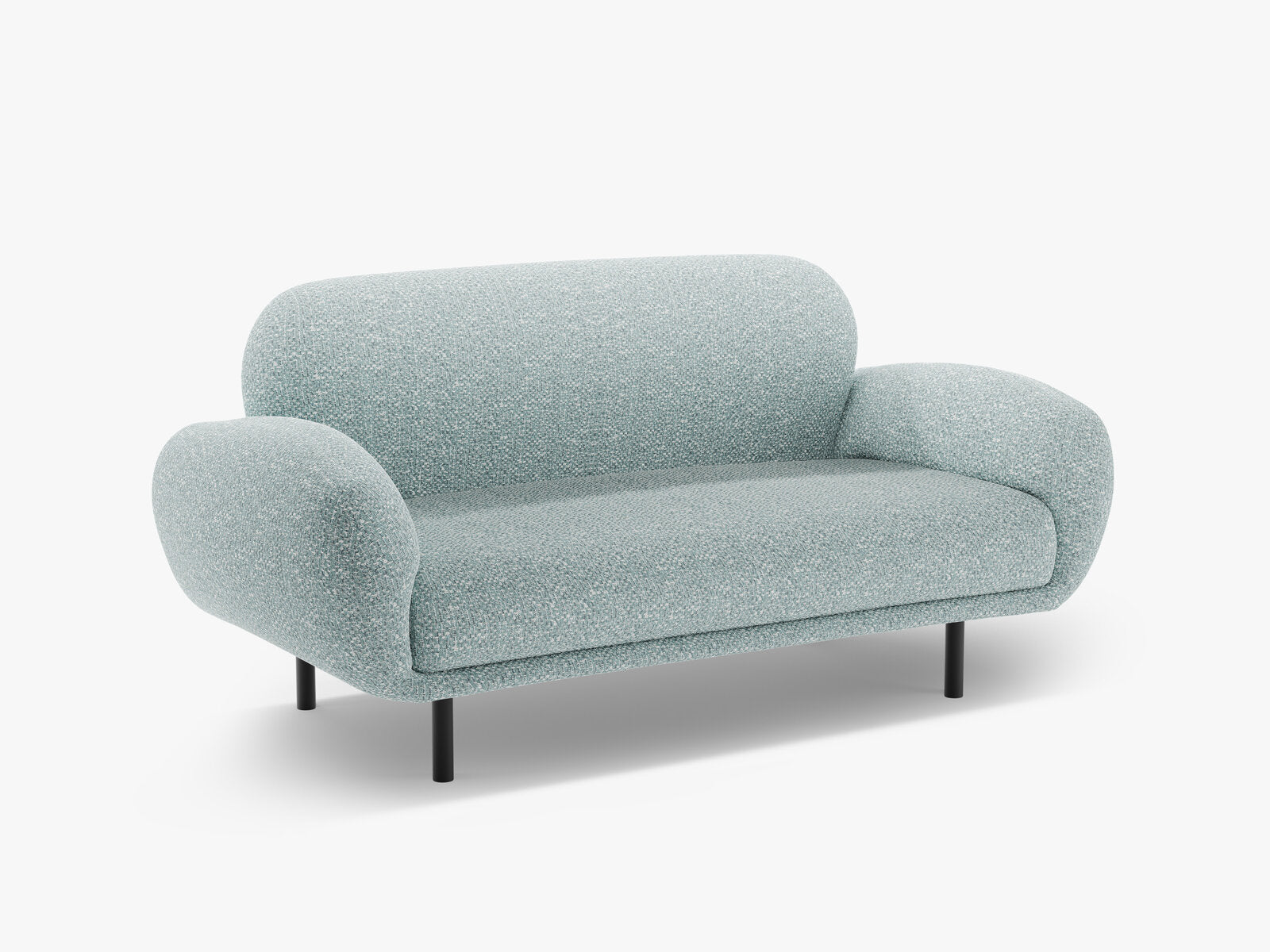 Micadoni Sofa Poppy 2-Sitzer Chenille Silencio Gedämpftes Blau