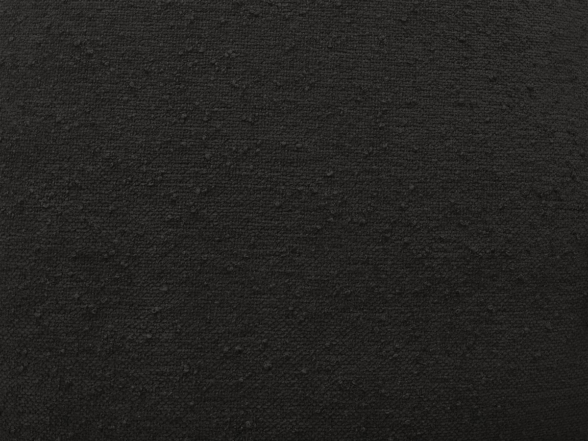 Bobochic Everest Ecksofa mit Schlaffunktion und Pouf, 4 Kissen Strukturstoff Schwarz Ecke links